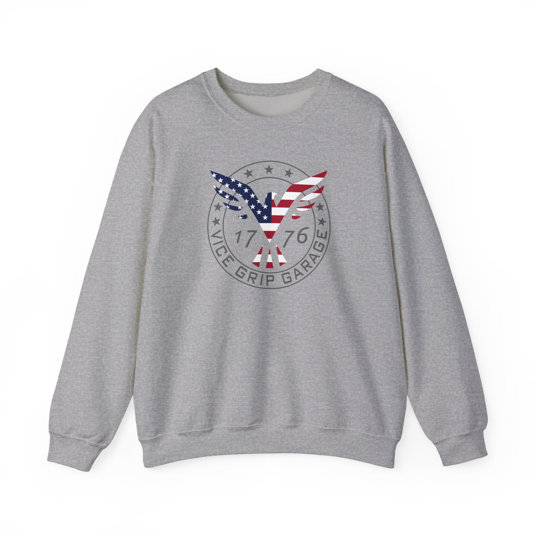 Vicegripgarage Patriotic Flying Eagle Unisex Heavy Blendâ„¢ Crewneck Sweatshirt