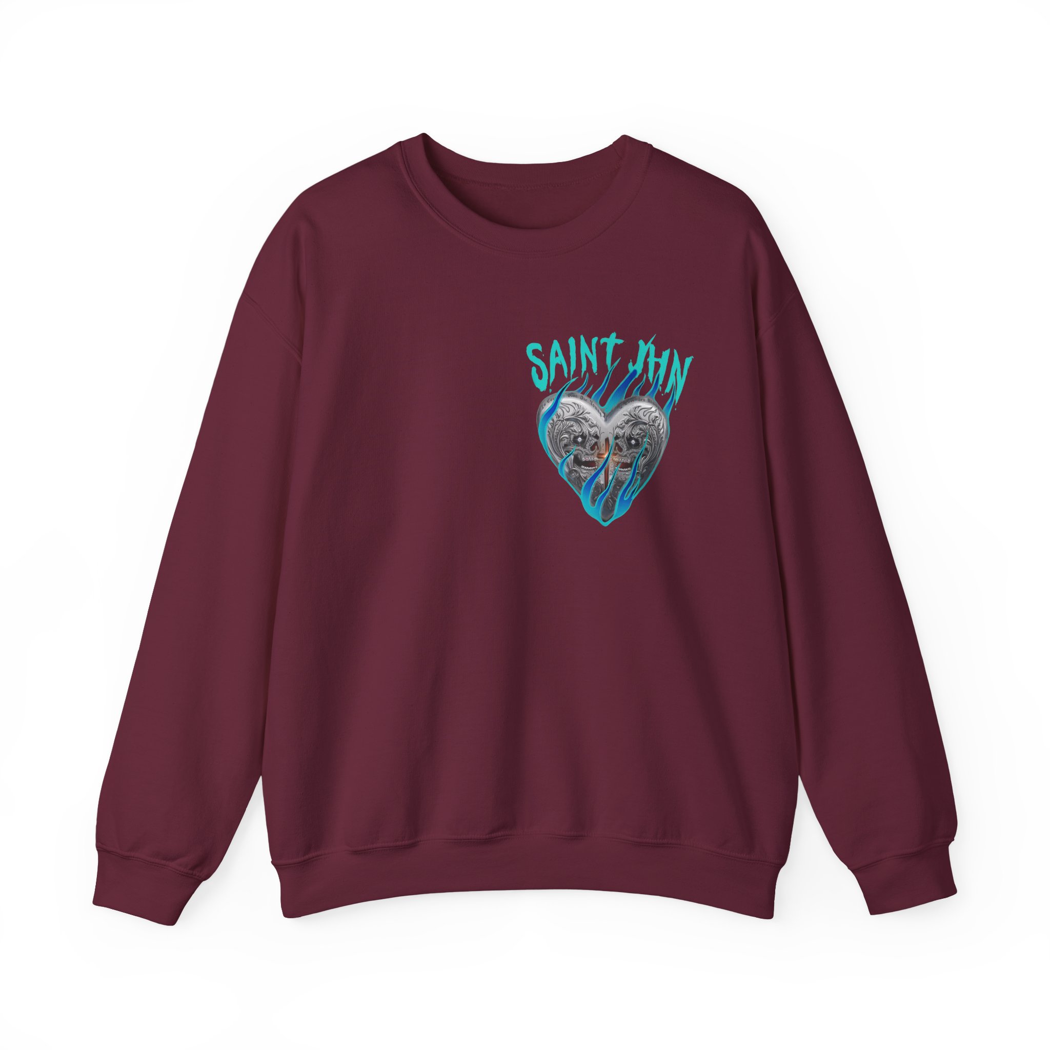 Saint Jhn Chromedd Hearts Icwbdy Unisex Heavy Blendâ„¢ Crewneck Sweatshirt