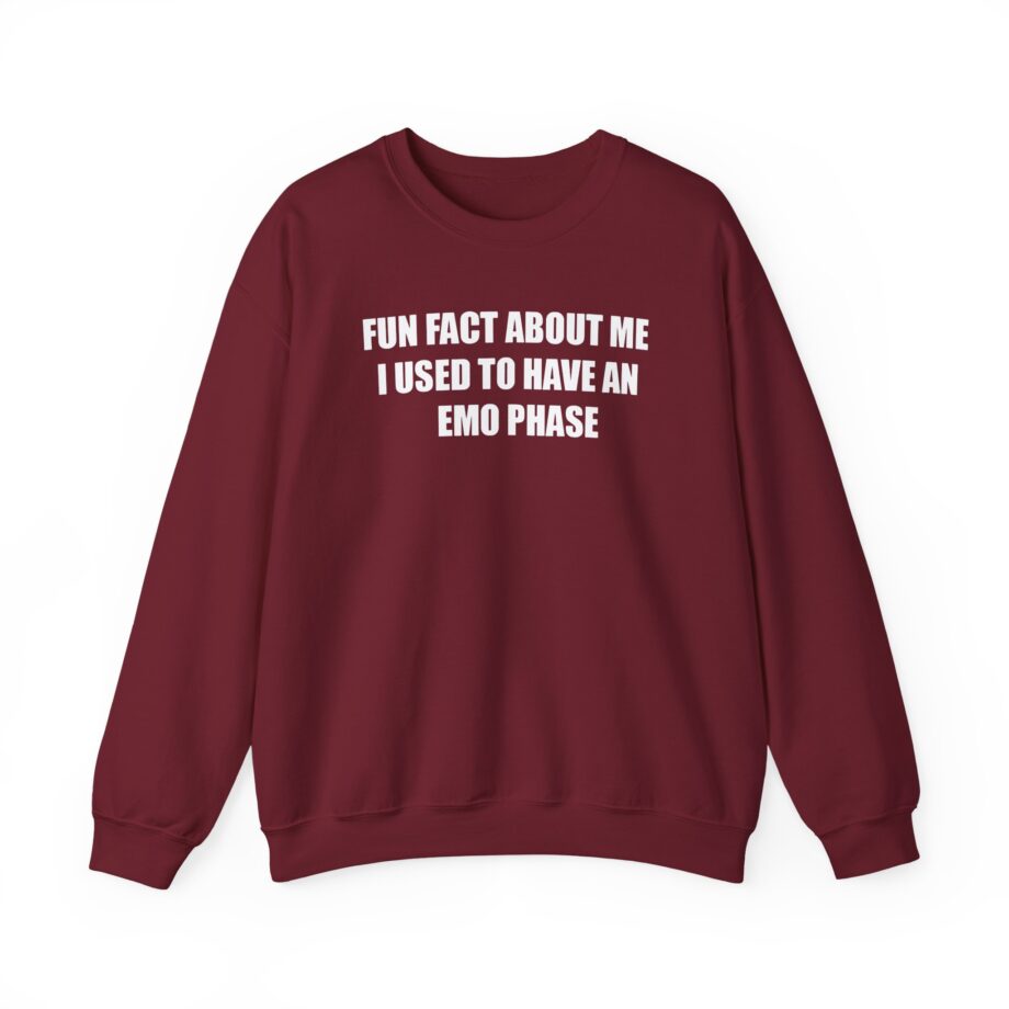 Jake & Johnnie Fun Fact About Me I Used to Have an Emo Phase Unisex Heavy Blend™ Crewneck Sweatshirt