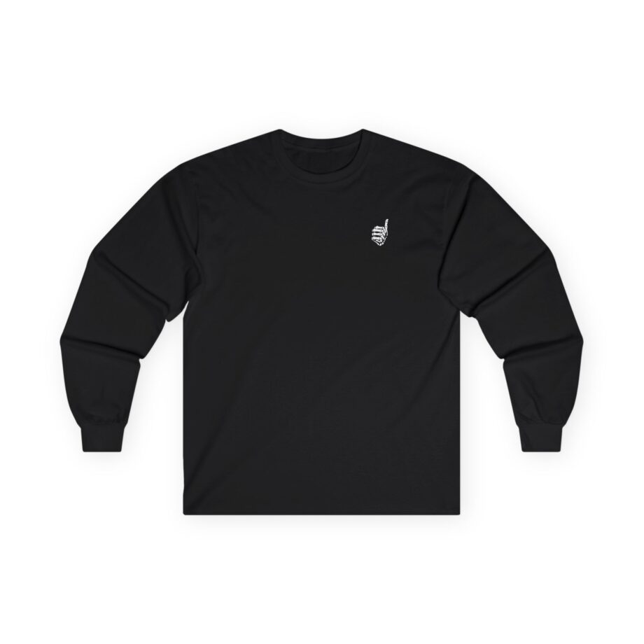 Mrballen Embroidered Skeleton Thumb Unisex Ultra Cotton Long Sleeve Tee