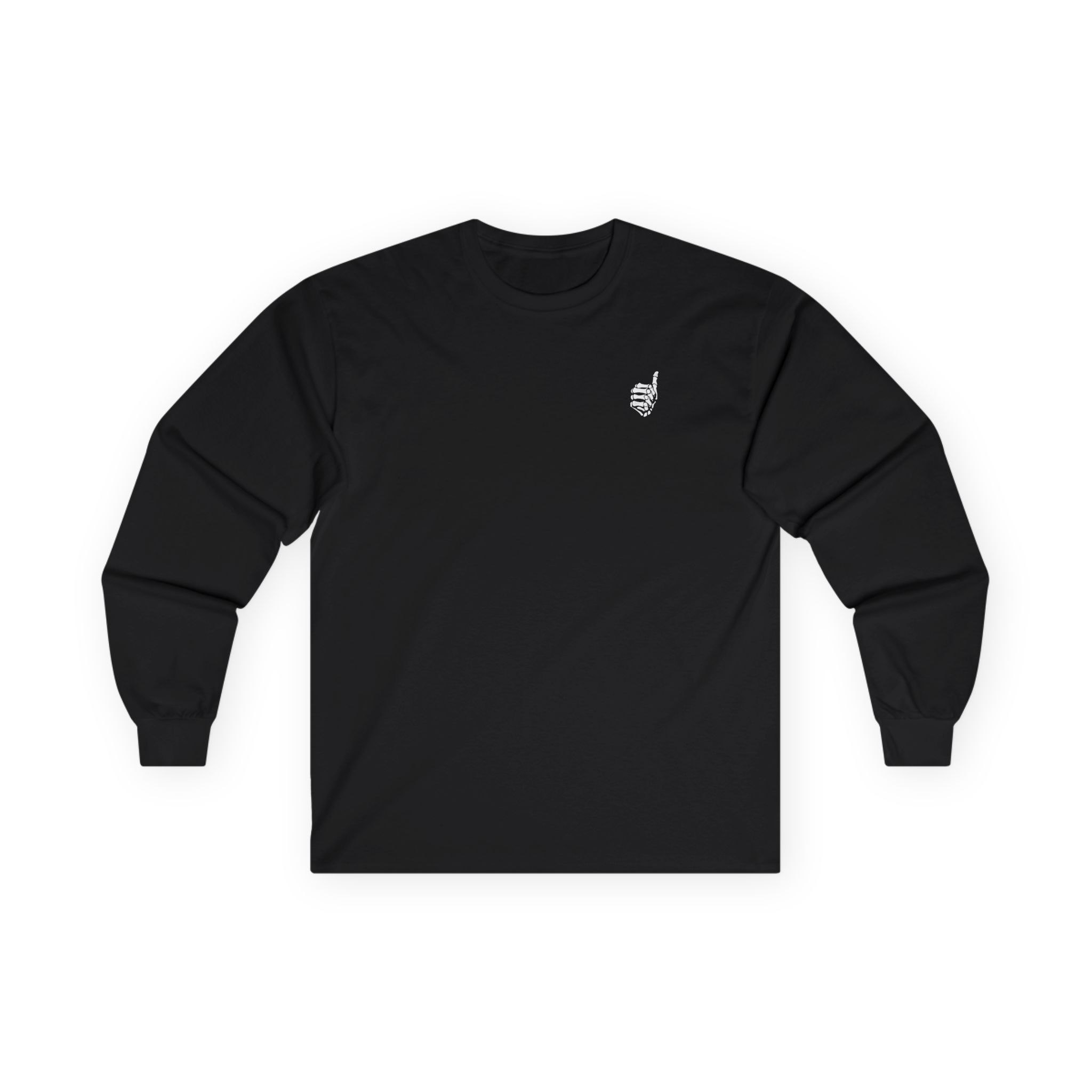 Mrballen Embroidered Skeleton Thumb Unisex Ultra Cotton Long Sleeve Tee