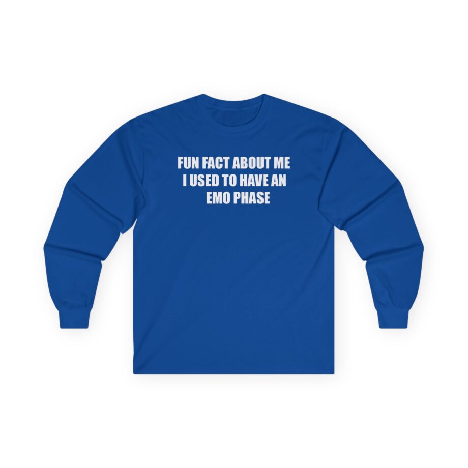 Jake & Johnnie Fun Fact About Me I Used to Have an Emo Phase Unisex Ultra Cotton Long Sleeve Tee