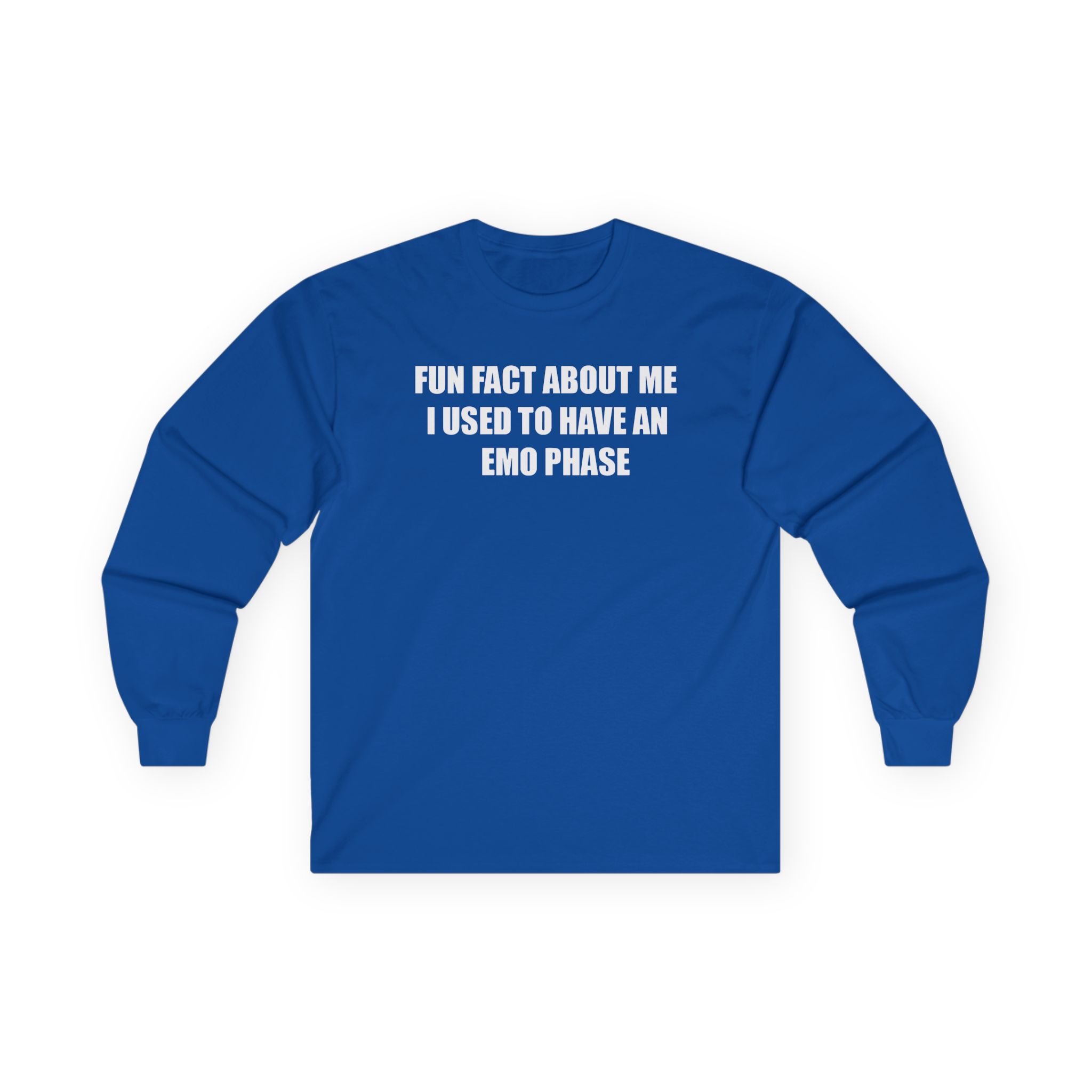 Jake & Johnnie Fun Fact About Me I Used to Have an Emo Phase Unisex Ultra Cotton Long Sleeve Tee