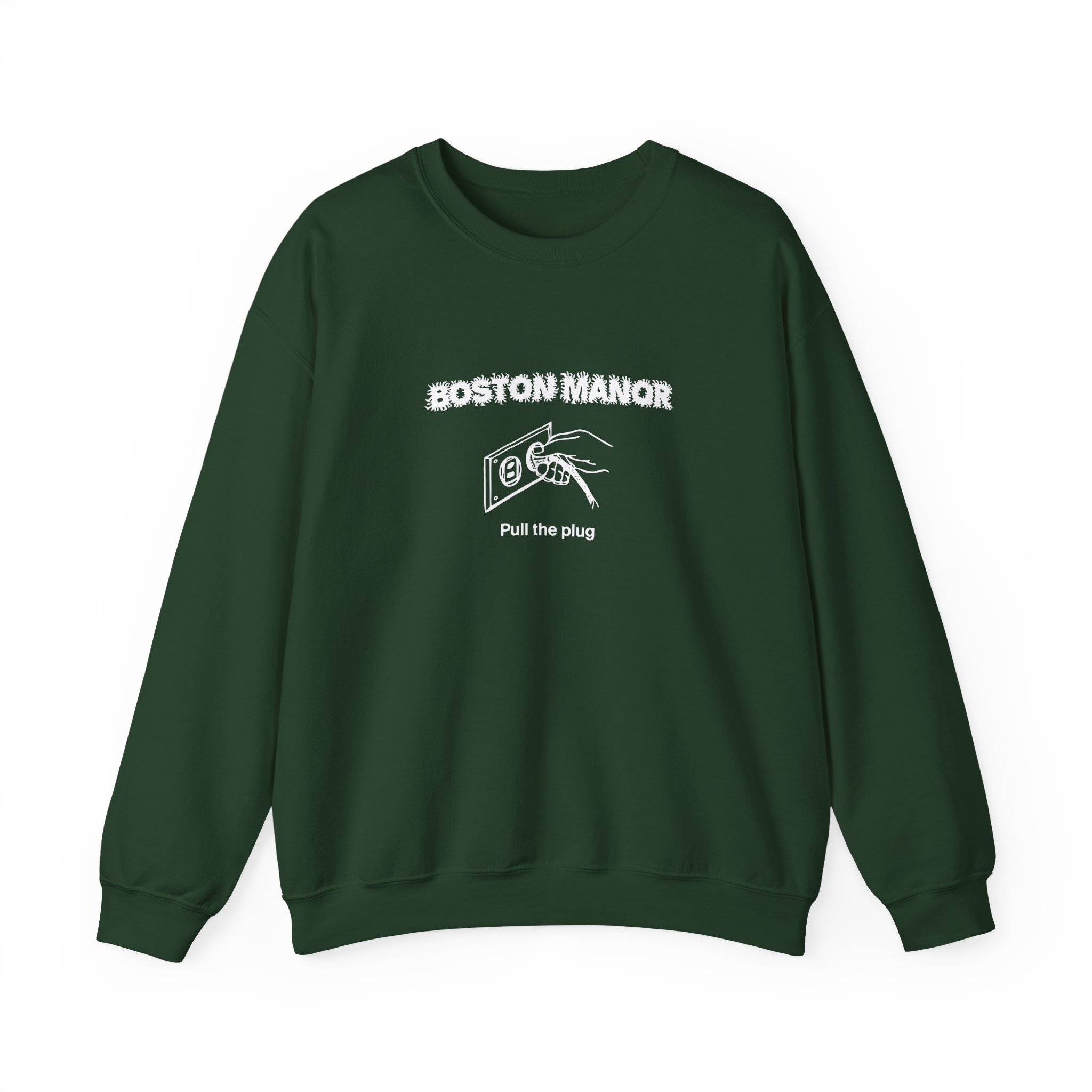Boston Manor Pull the Plug Unisex Heavy Blendâ„¢ Crewneck Sweatshirt