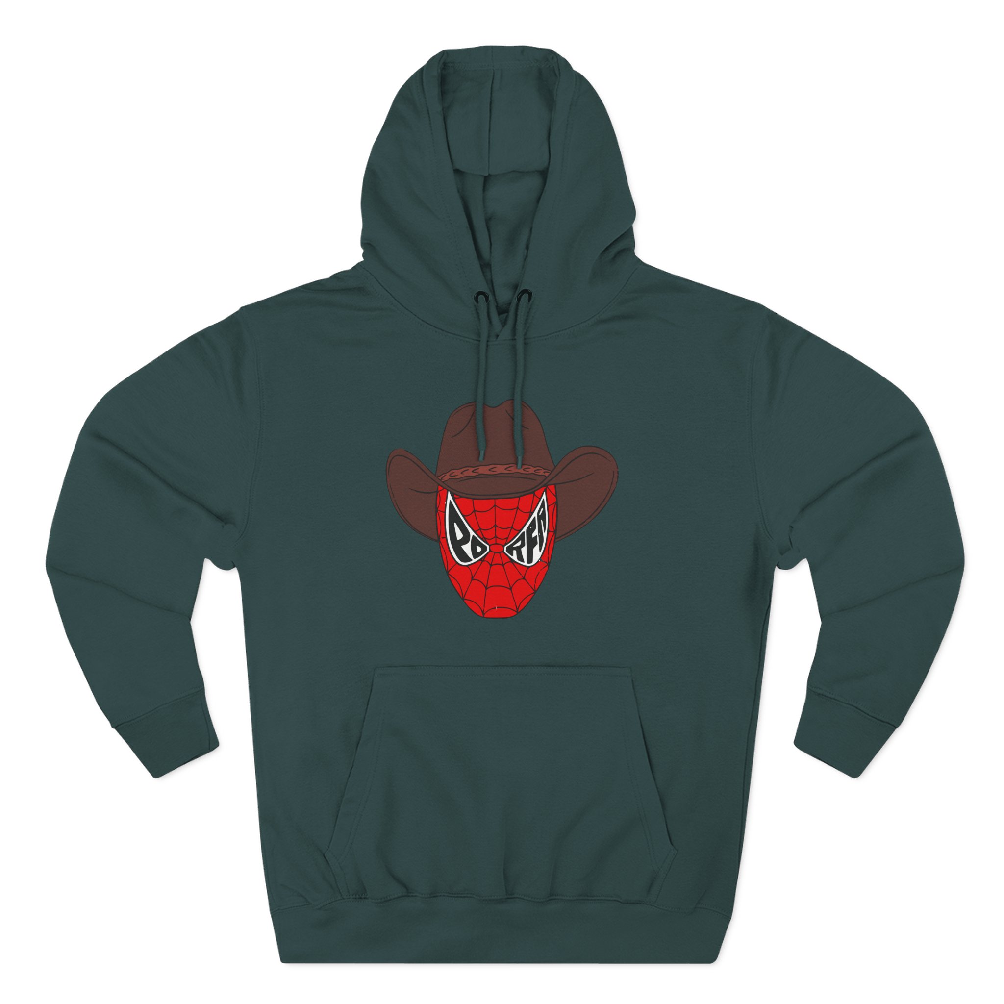 Porfa Spider Man Cowboy Hat Three-Panel Fleece Hoodie