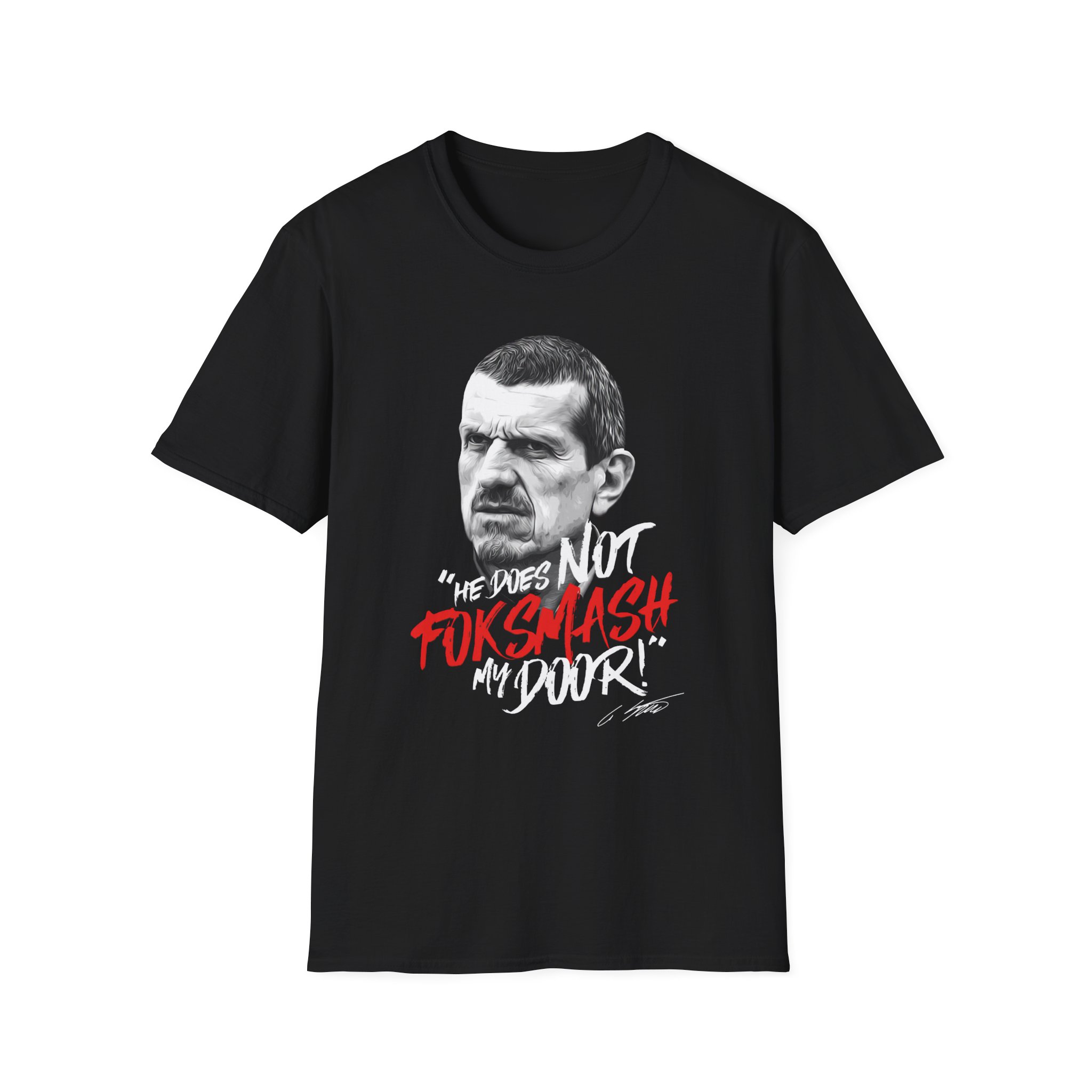 Haas F1 Foksmash-face Unisex Softstyle T-Shirt