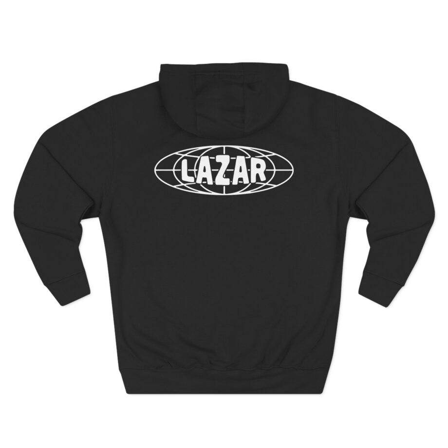 Lazarbeam Globe Indigo Three-Panel Fleece Hoodie