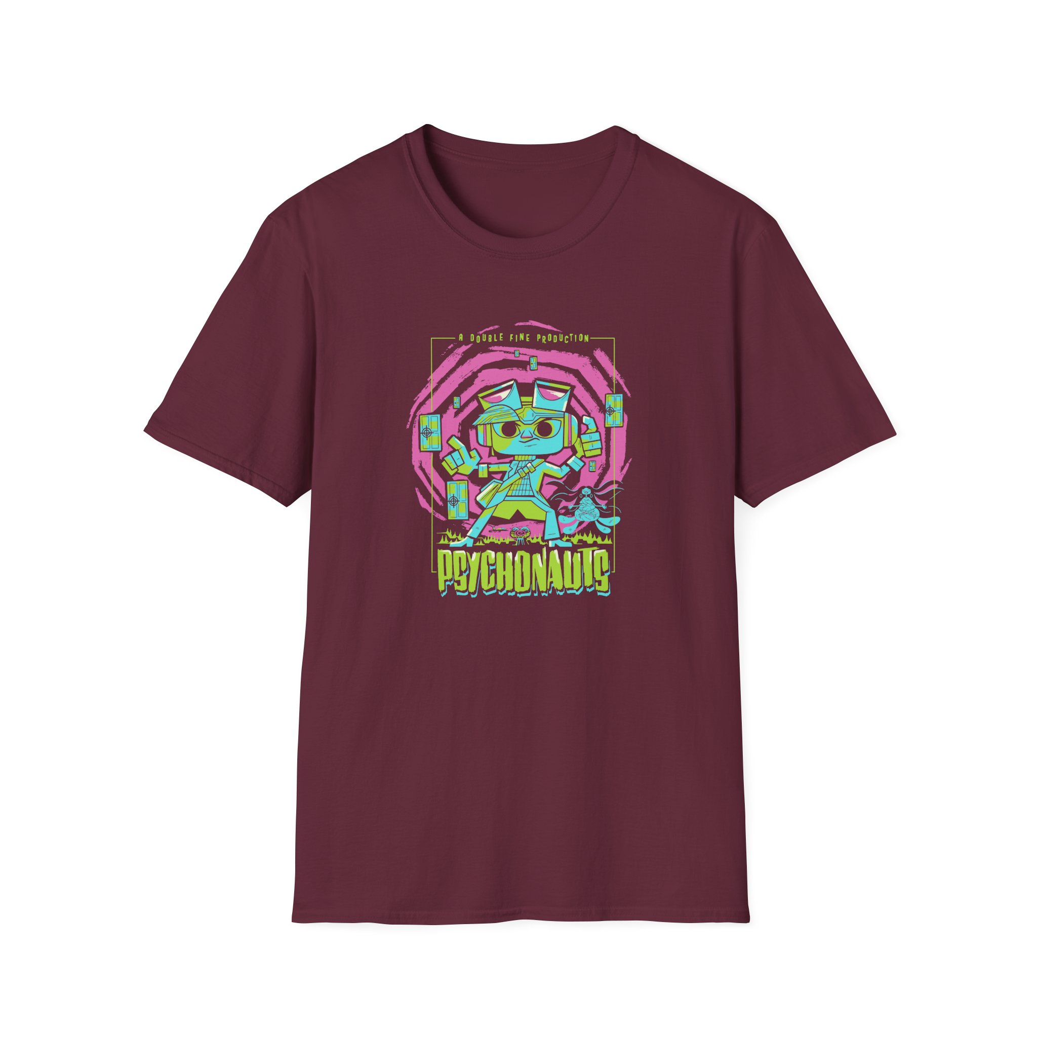 Double Fine Psychic Mystery Unisex Softstyle T-Shirt