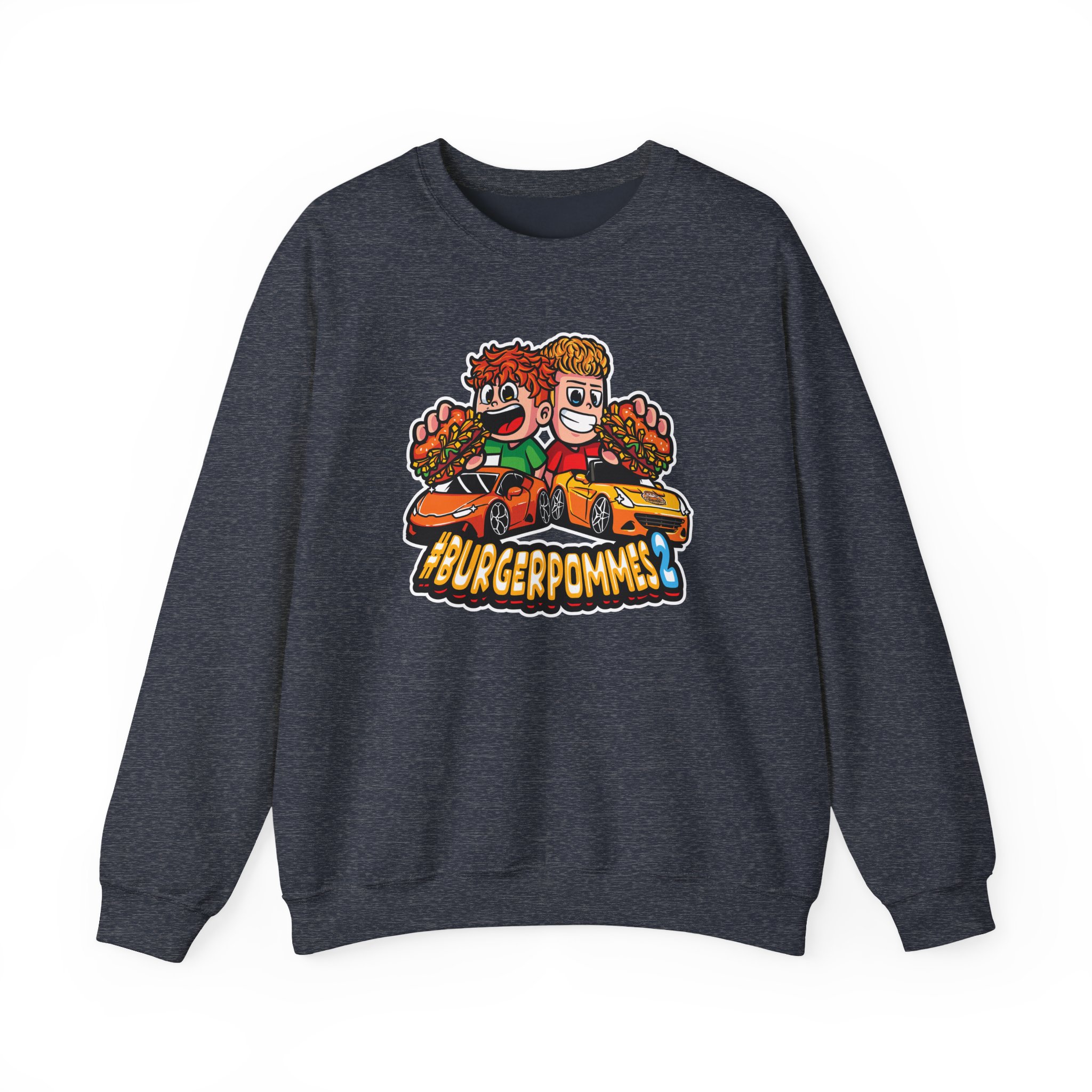 Burger Pommes Unisex Heavy Blendâ„¢ Crewneck Sweatshirt