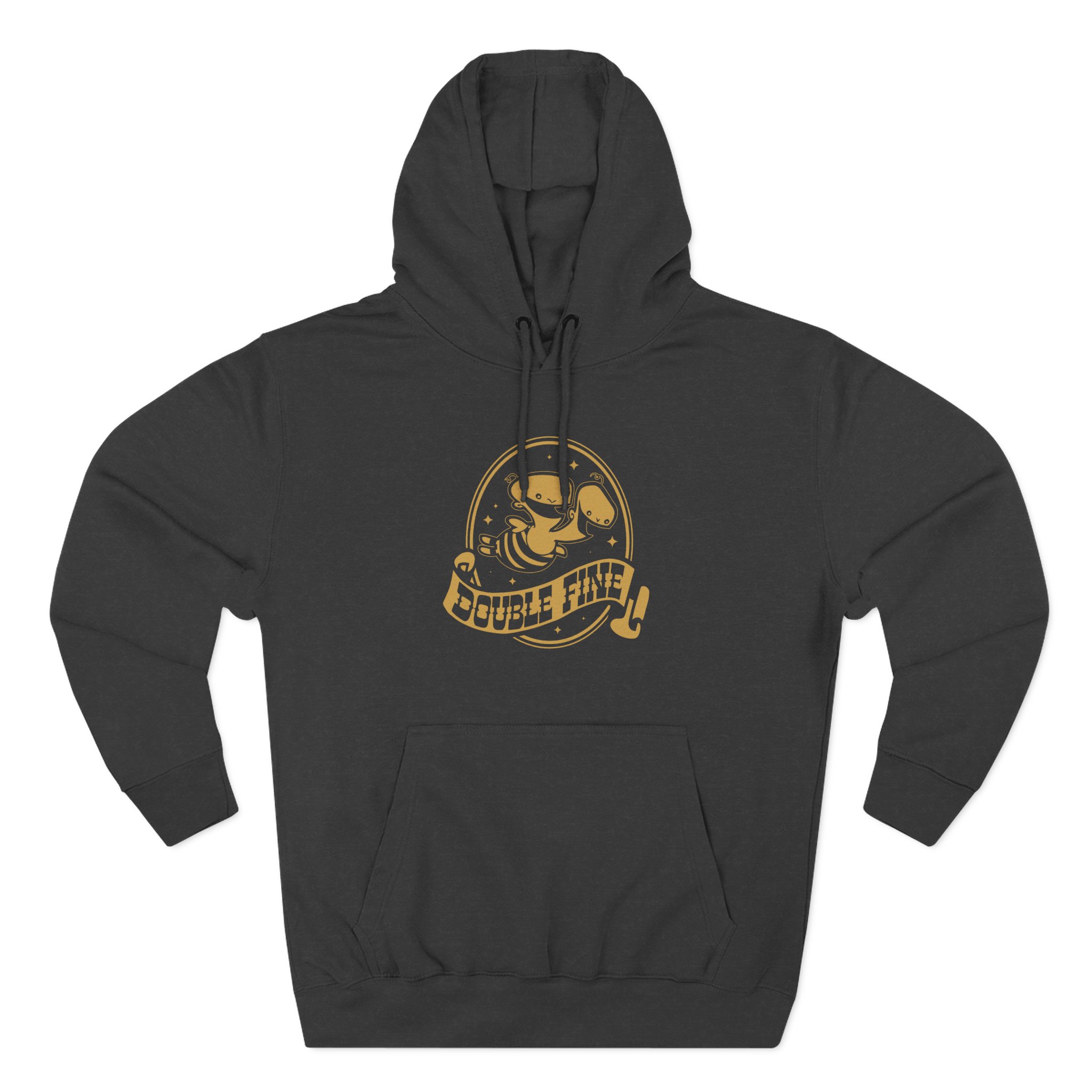 Double Fine Golden Two-headed Baby Three-Panel Fleece Hoodie