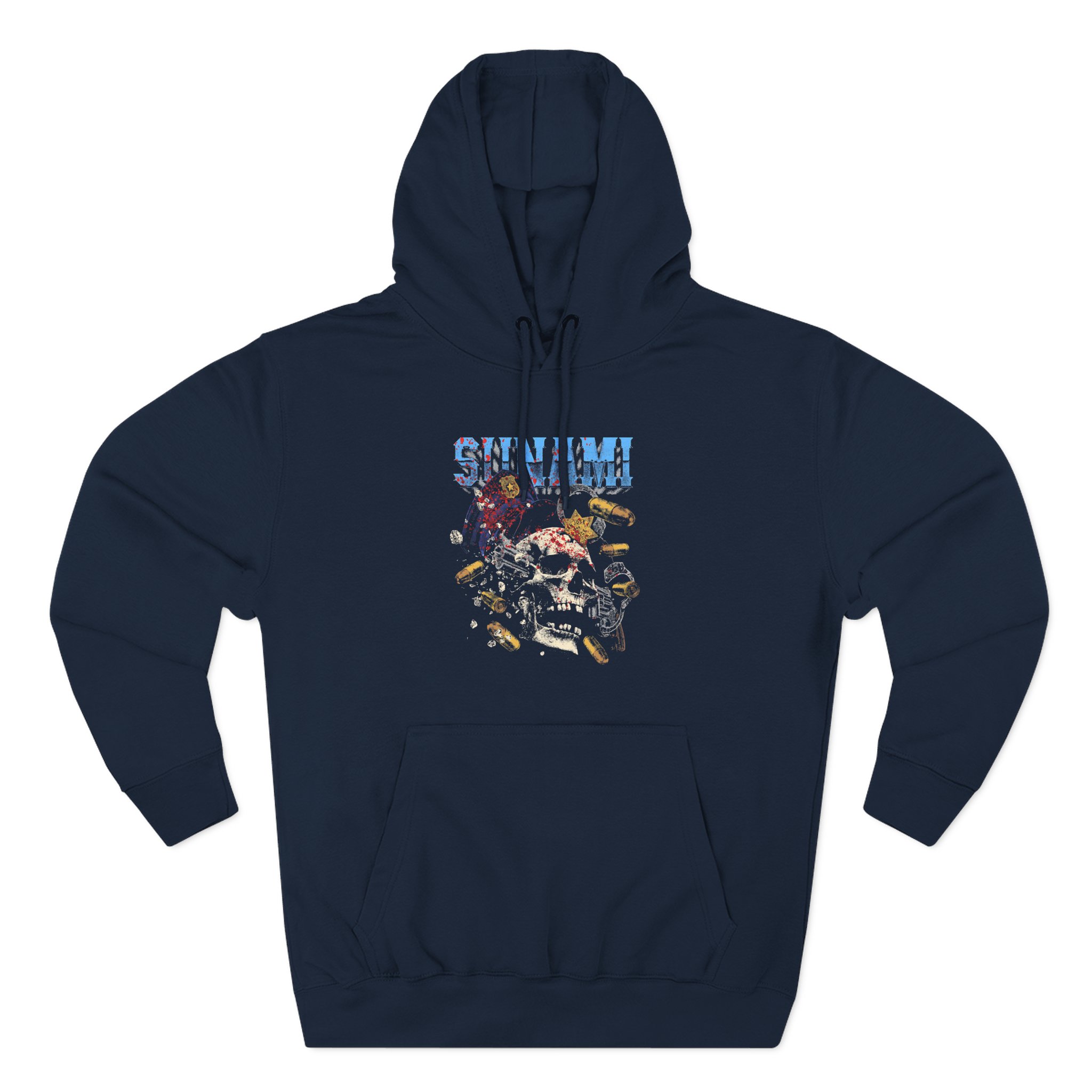 Sunami Skull Three-Panel Fleece Hoodie