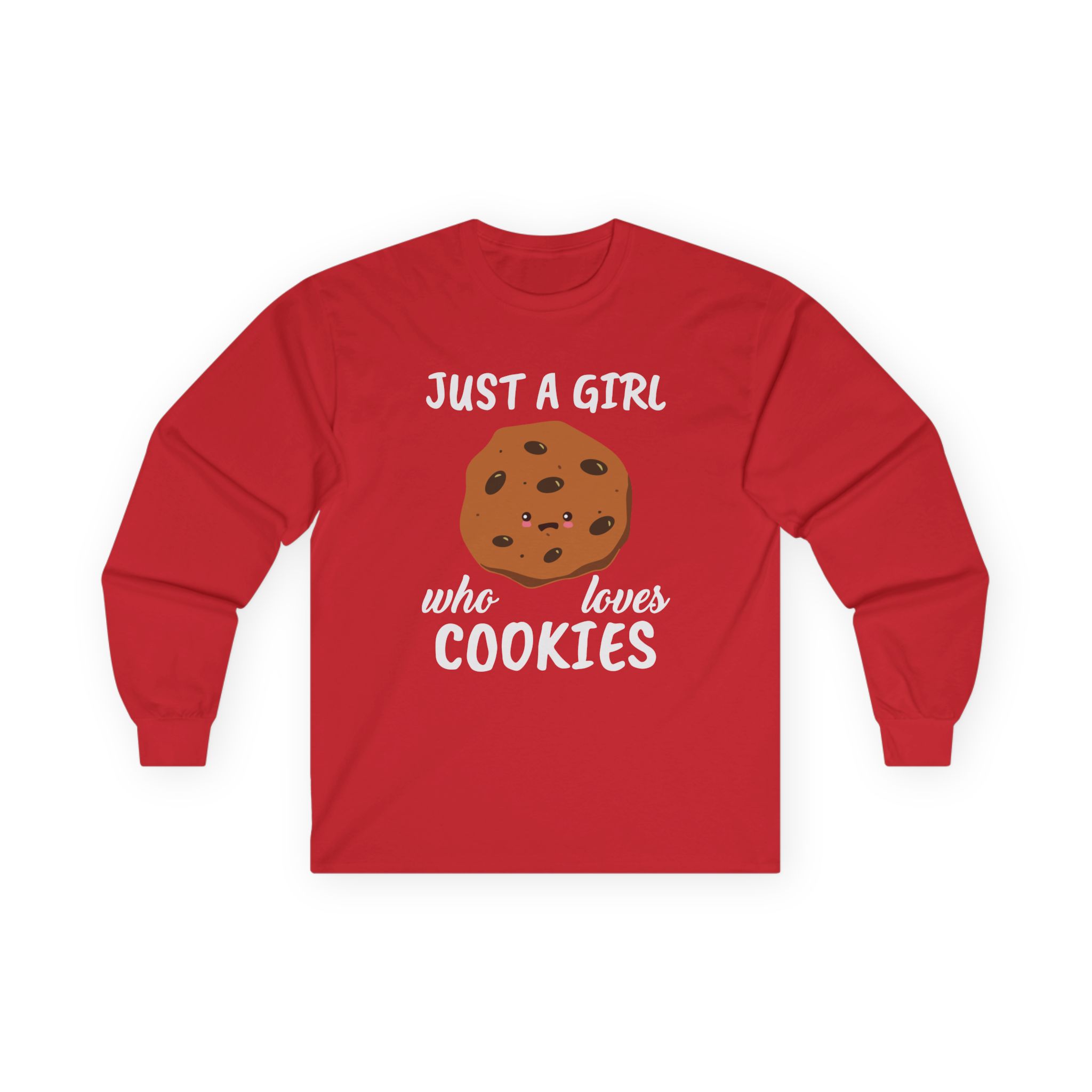 Cookieswirlc Just a Girl Who Loves Cookies Unisex Ultra Cotton Long Sleeve Tee
