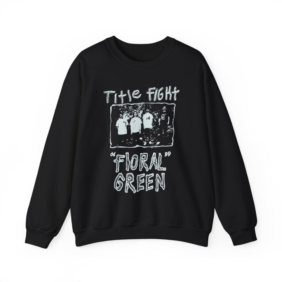 Title Fight Floral Green Unisex Heavy Blend™ Crewneck Sweatshirt