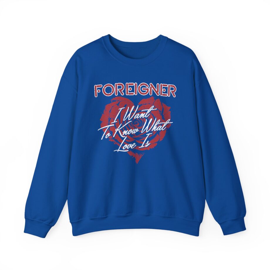 Foreigner Rose Heart Unisex Heavy Blend™ Crewneck Sweatshirt