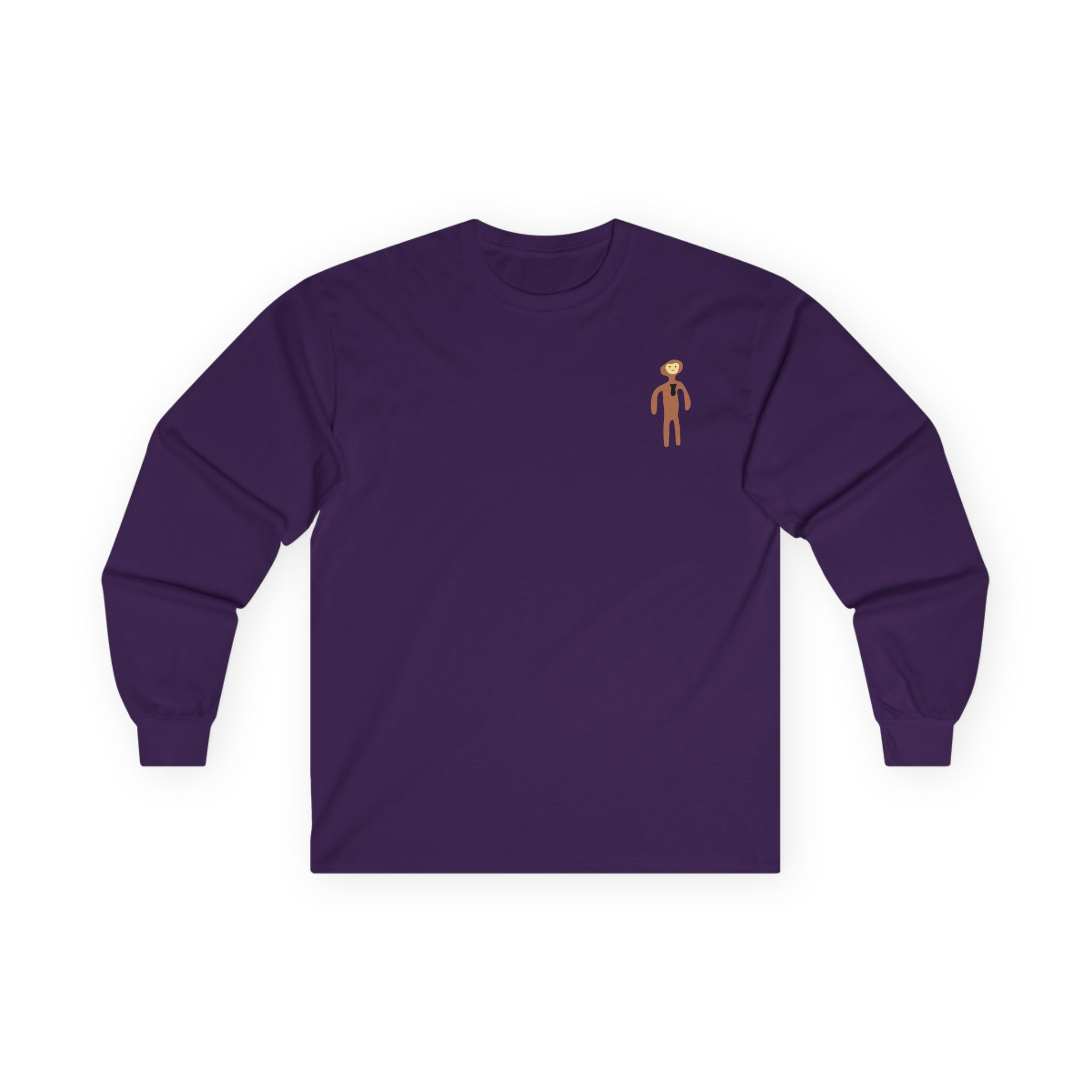 Monke Embroidered Unisex Ultra Cotton Long Sleeve Tee