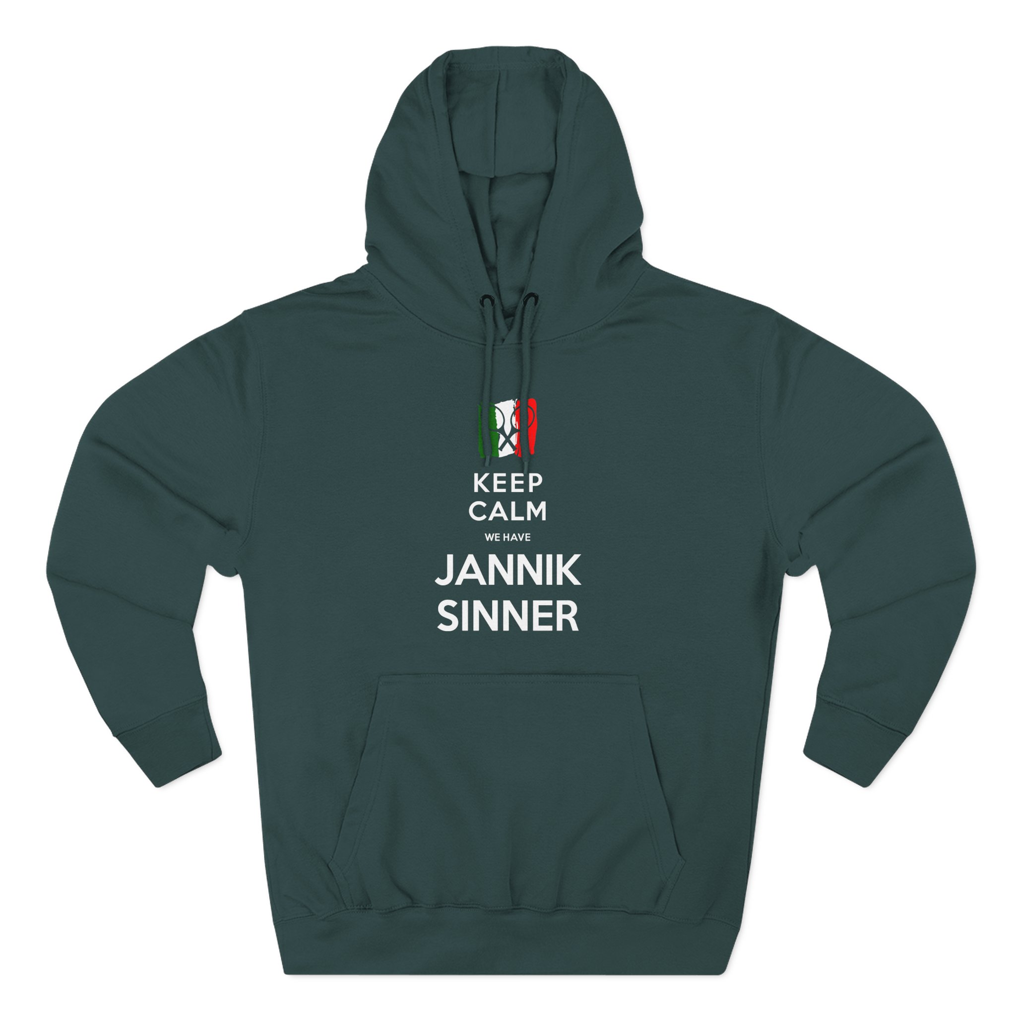 Jannik Sinner Keep Calm We Have Three-Panel Fleece Hoodie