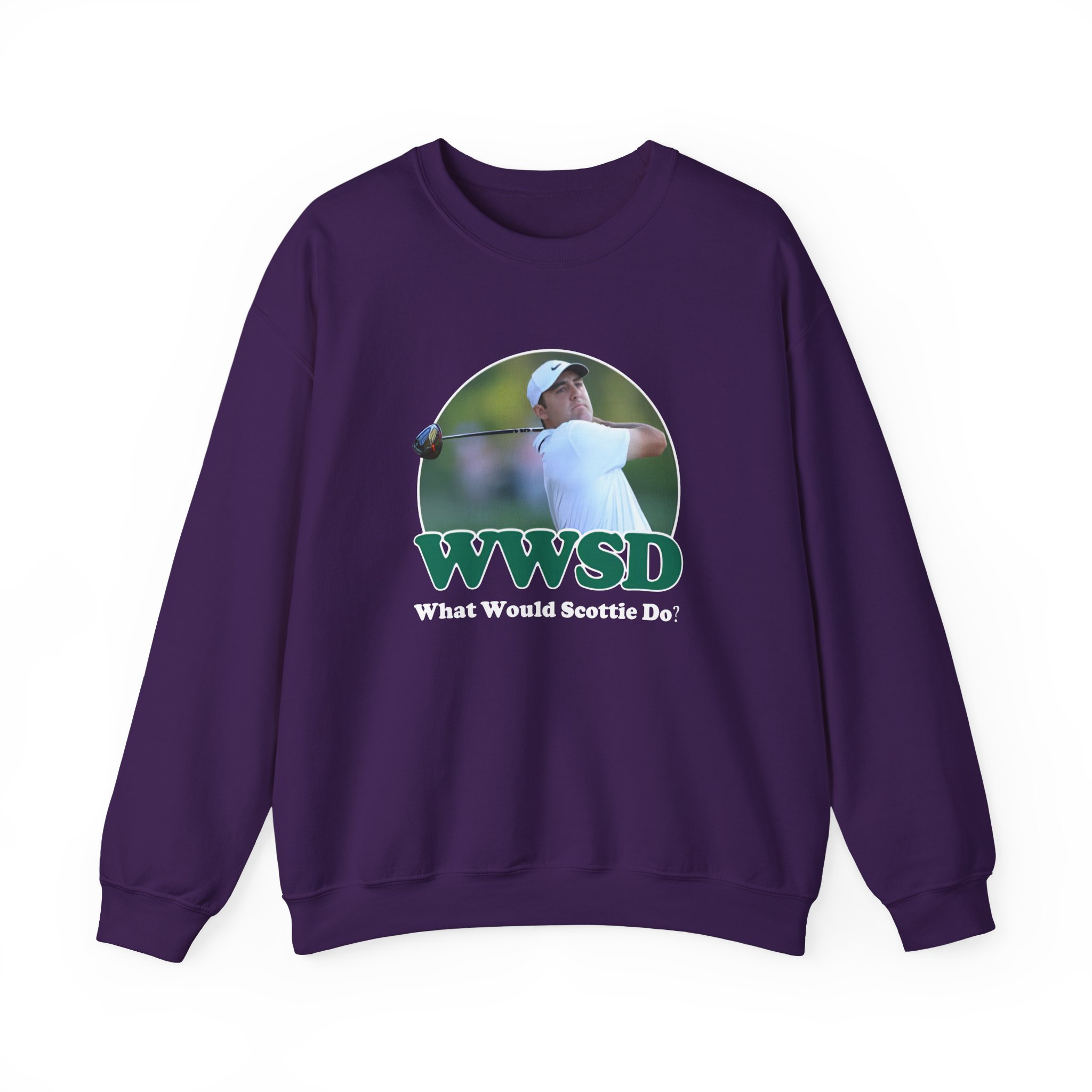 Scottie Scheffler What Would Do Wwsd Unisex Heavy Blendâ„¢ Crewneck Sweatshirt