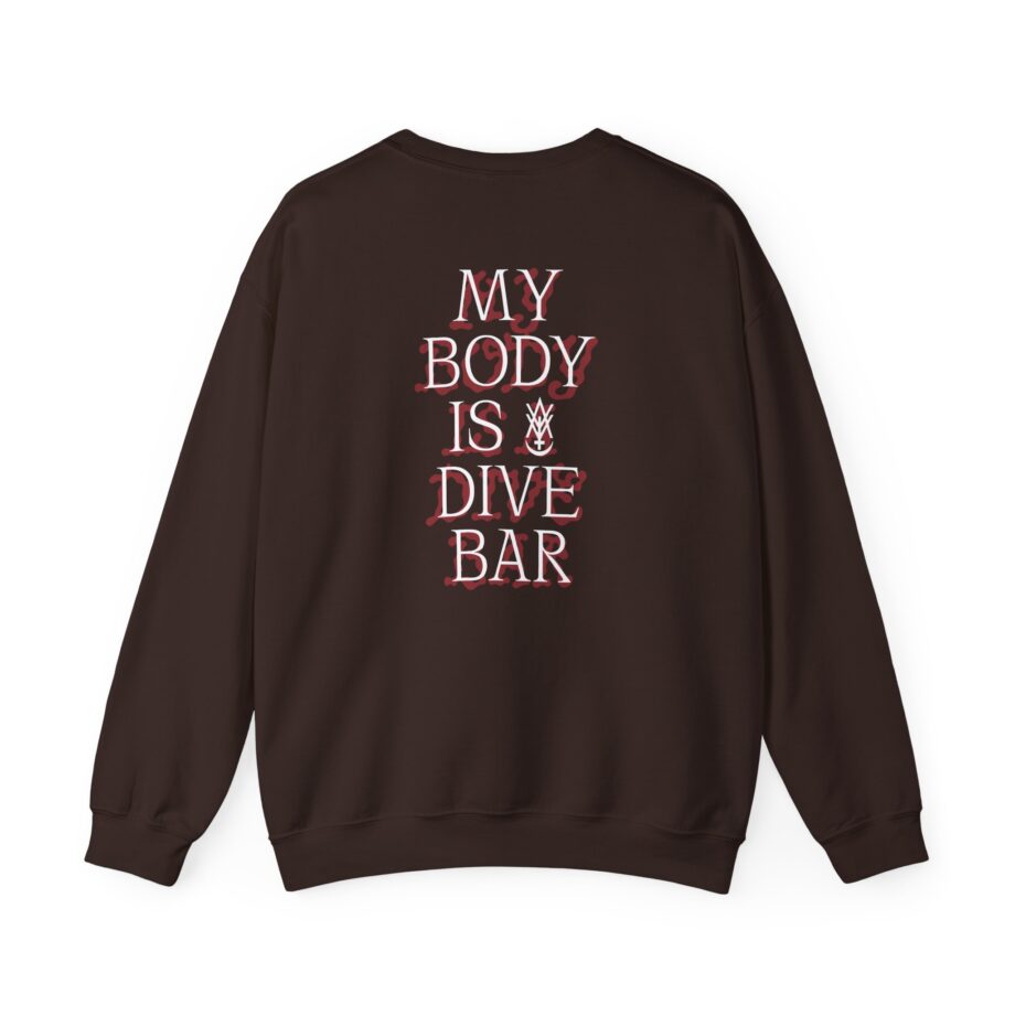 Amigo The Devil MY BODY IS DIVE BAR Unisex Heavy Blend™ Crewneck Sweatshirt