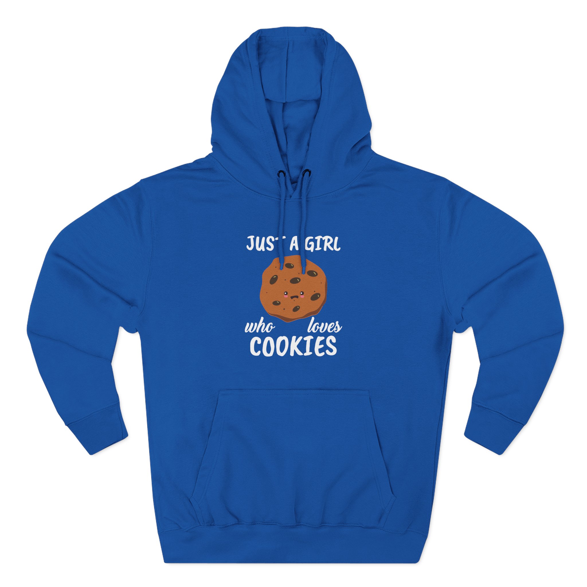 Cookieswirlc Just a Girl Who Loves Cookies Three-Panel Fleece Hoodie