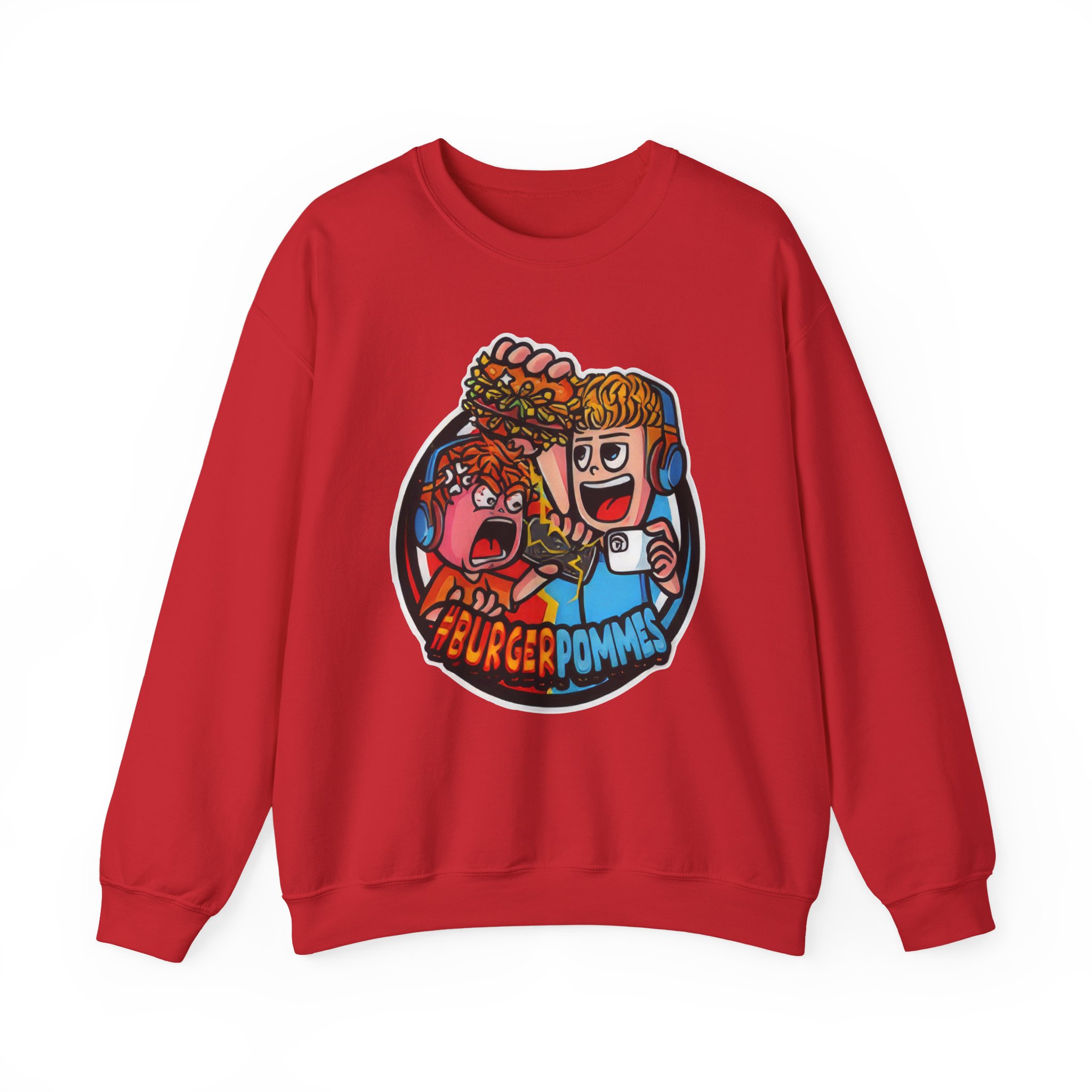 Burger Pommes Unisex Heavy Blendâ„¢ Crewneck Sweatshirt
