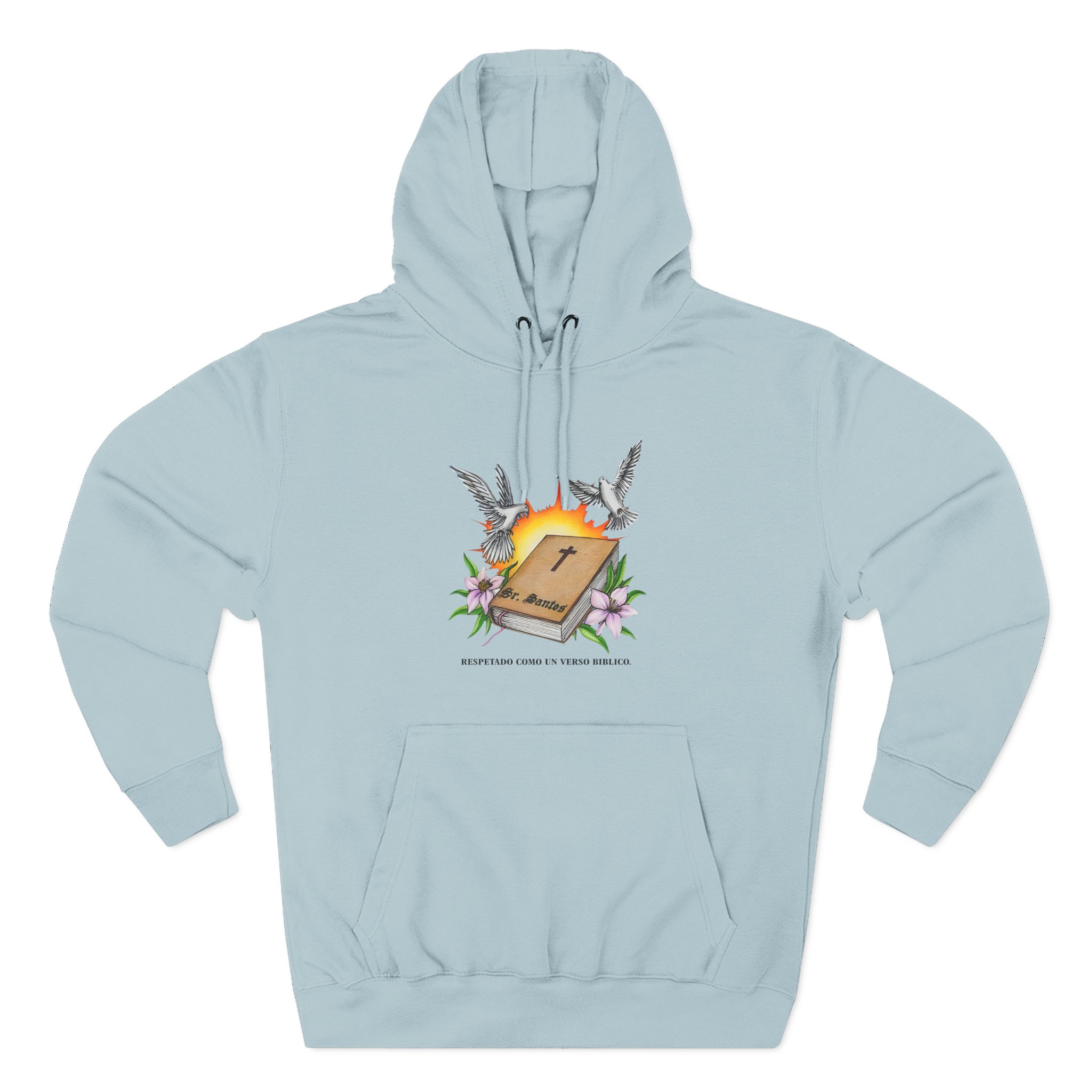 Arcangel Respira Como Un Verso Biblico Three-Panel Fleece Hoodie