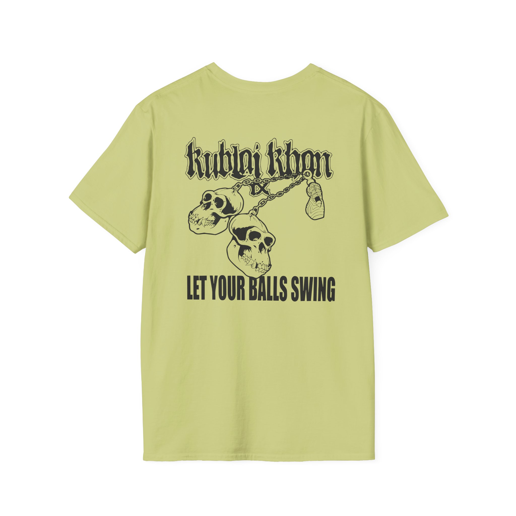 Kublai Khan - Let the Balls Swing Natural Unisex Softstyle T-Shirt