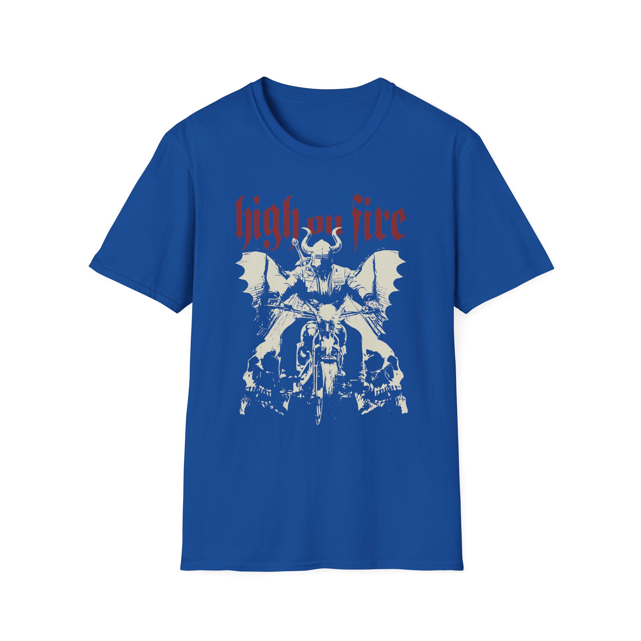 High on Fire Biker Unisex Softstyle T-Shirt