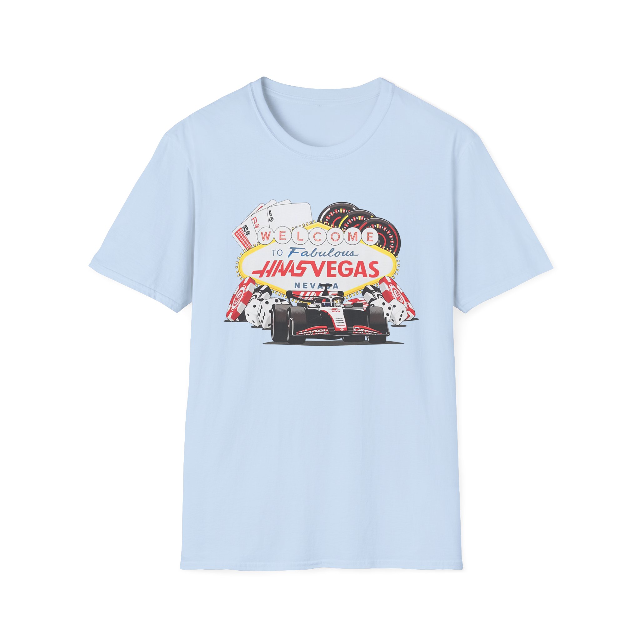 Haas F1 Las Vegas Gp Unisex Softstyle T-Shirt
