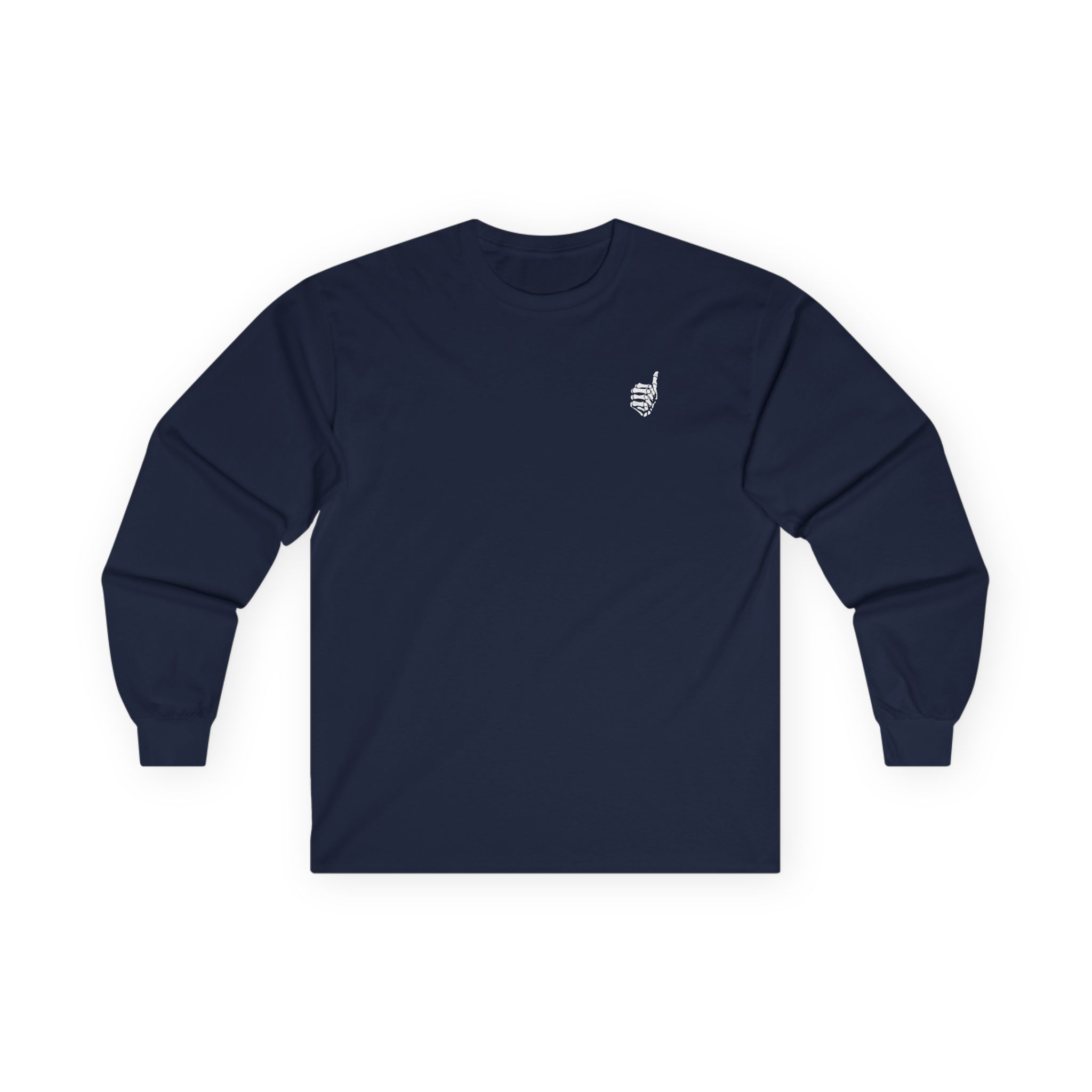 Mrballen Embroidered Skeleton Thumb Unisex Ultra Cotton Long Sleeve Tee