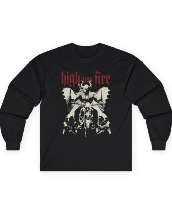 High on Fire Biker Unisex Ultra Cotton Long Sleeve Tee