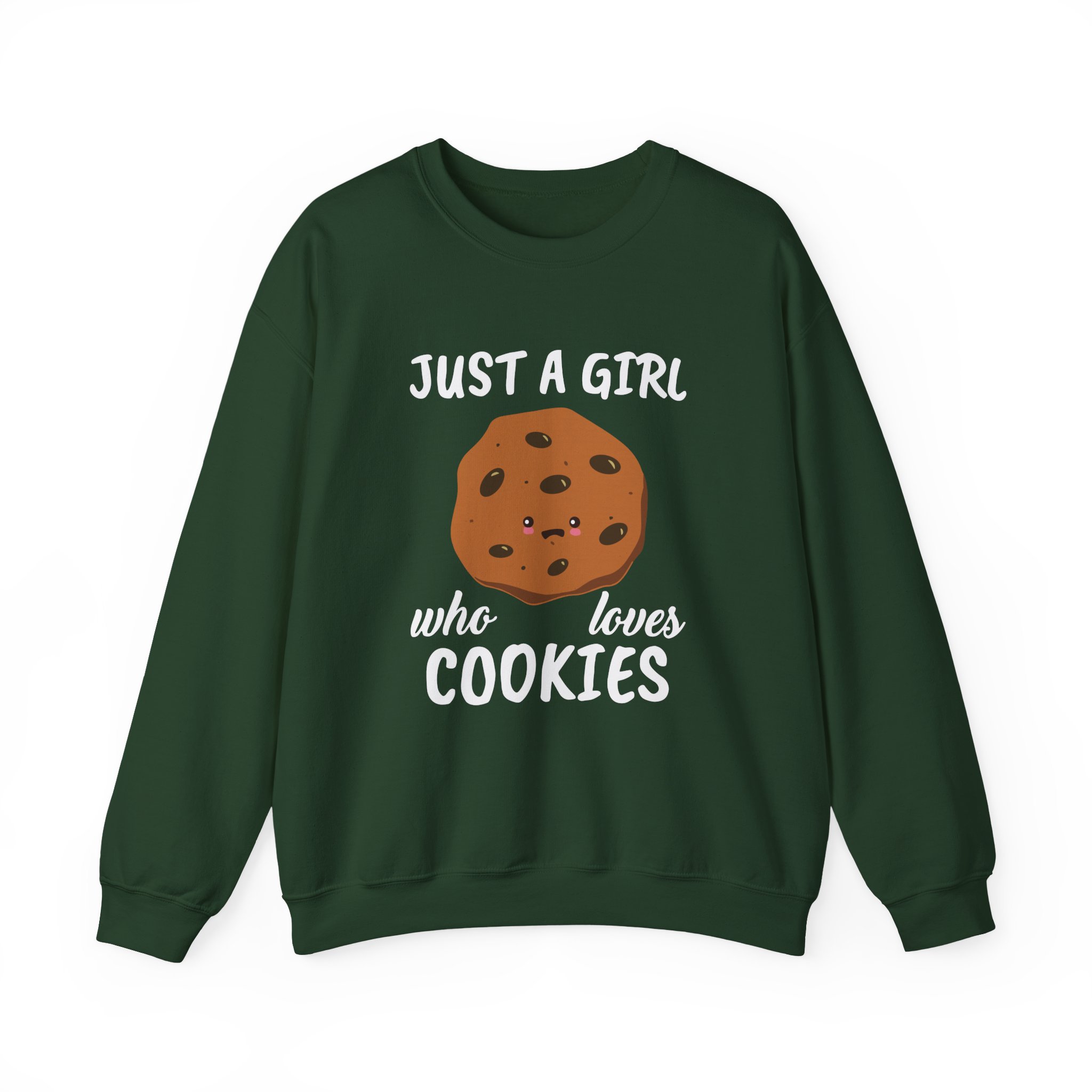 Cookieswirlc Just a Girl Who Loves Cookies Unisex Heavy Blendâ„¢ Crewneck Sweatshirt