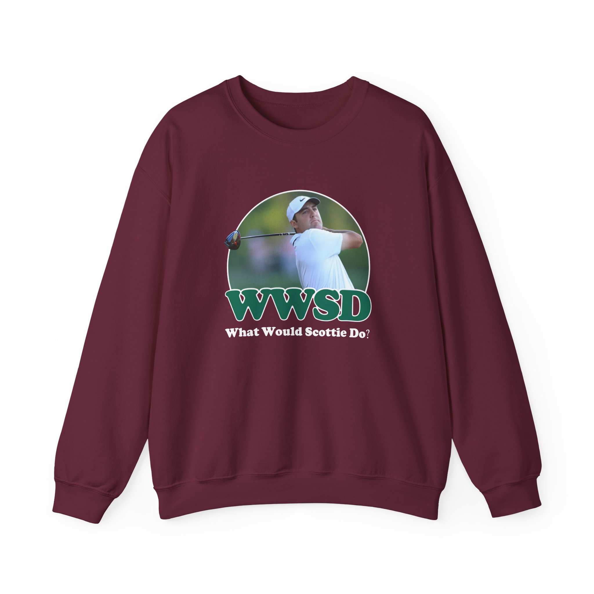 Scottie Scheffler What Would Do Wwsd Unisex Heavy Blendâ„¢ Crewneck Sweatshirt