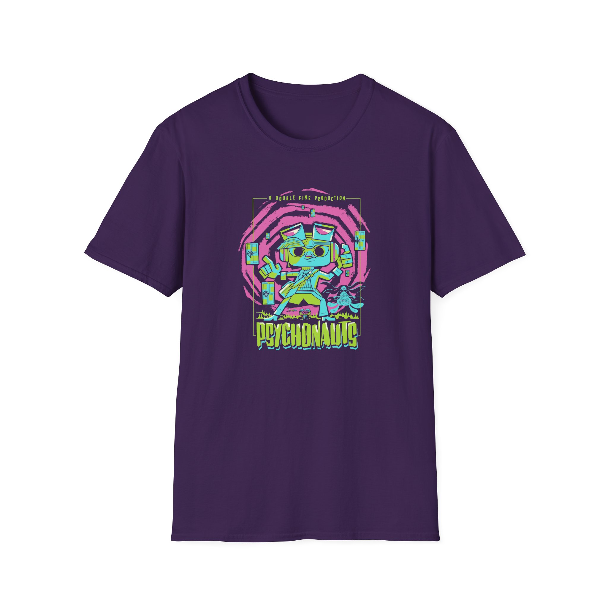 Double Fine Psychic Mystery Unisex Softstyle T-Shirt