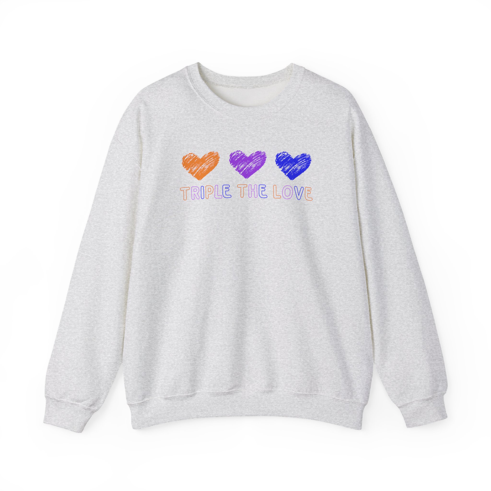 Fresh Love Triple the Love Unisex Heavy Blendâ„¢ Crewneck Sweatshirt