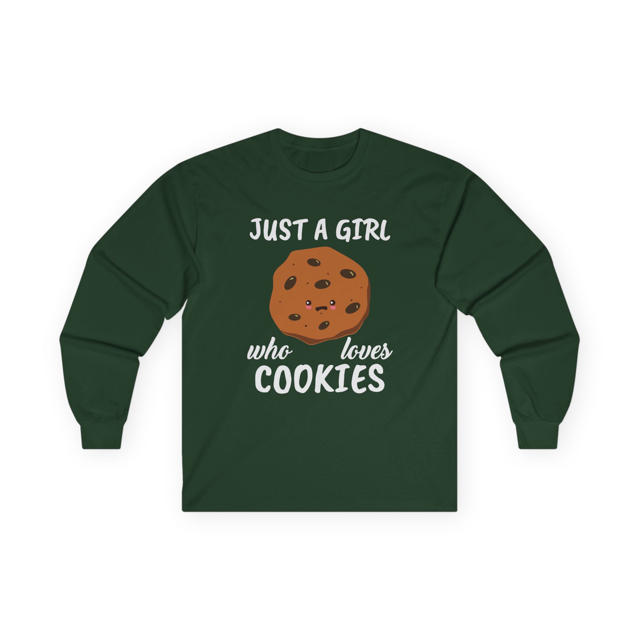 Cookieswirlc Just a Girl Who Loves Cookies Unisex Ultra Cotton Long Sleeve Tee