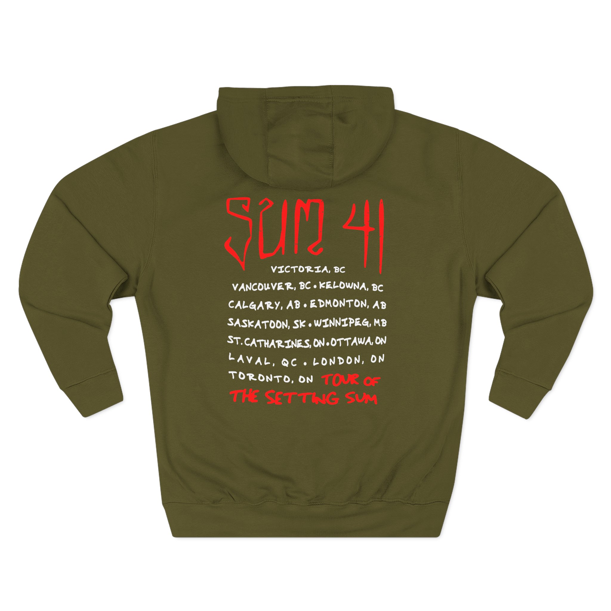 Sum 41 Skull Sketch Tour Three-Panel Fleece Hoodie