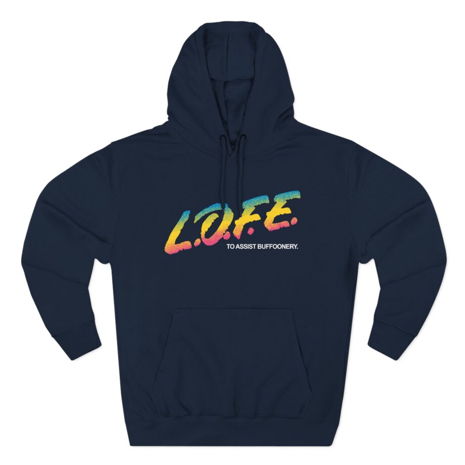 Lofe to Assist Buffoonery Three-Panel Fleece Hoodie