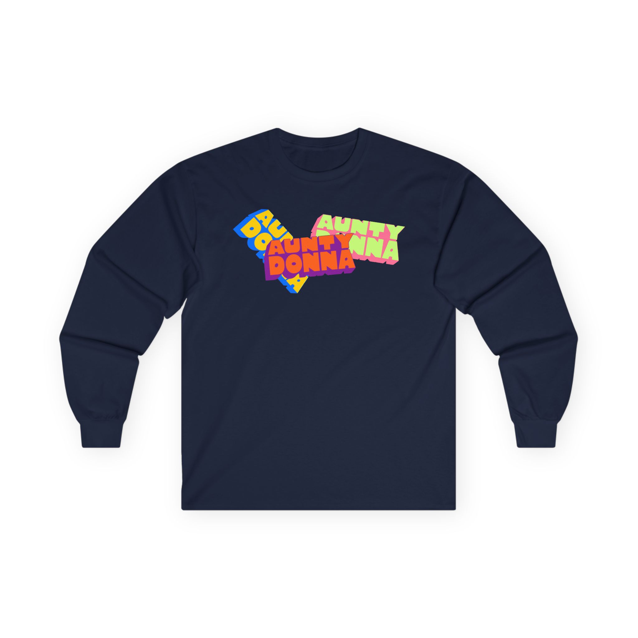 Aunty Donna Three Logo Unisex Ultra Cotton Long Sleeve Tee