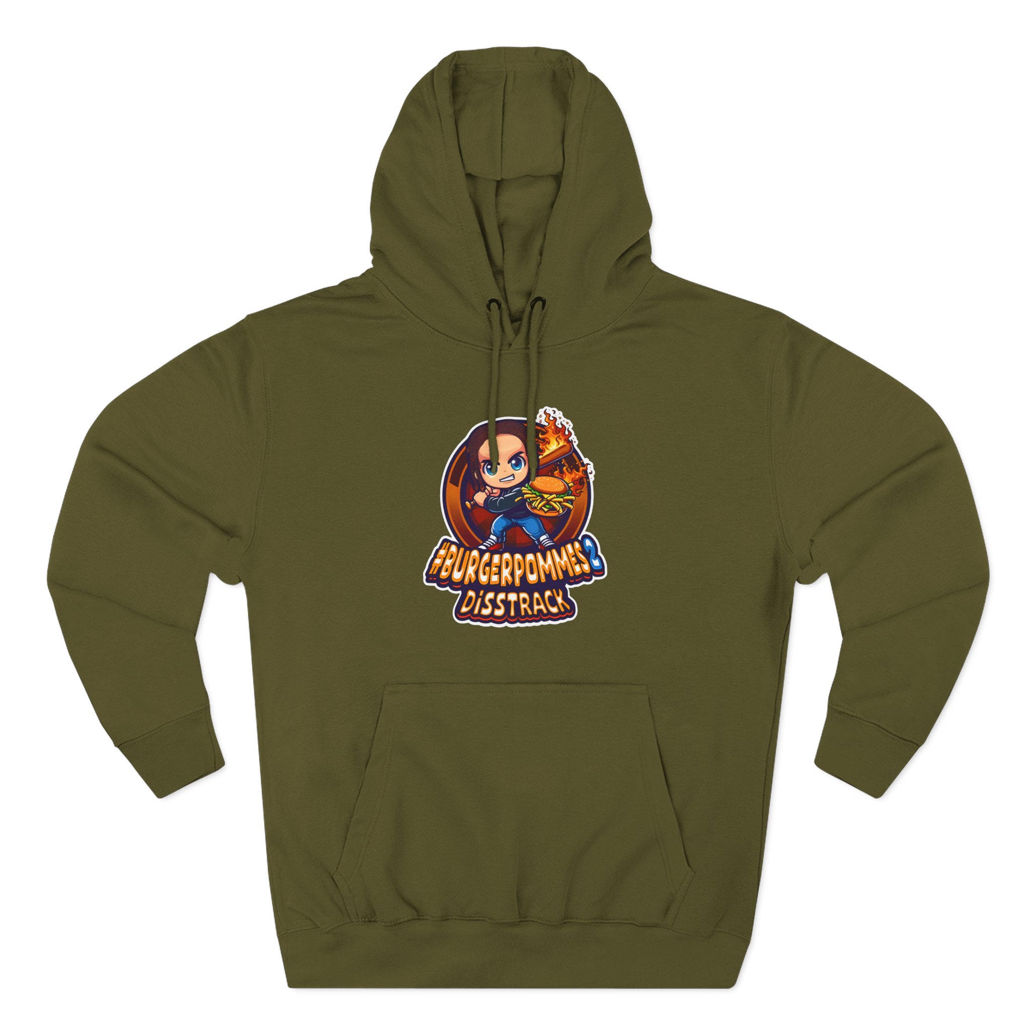 Burger Pommes Three-Panel Fleece Hoodie