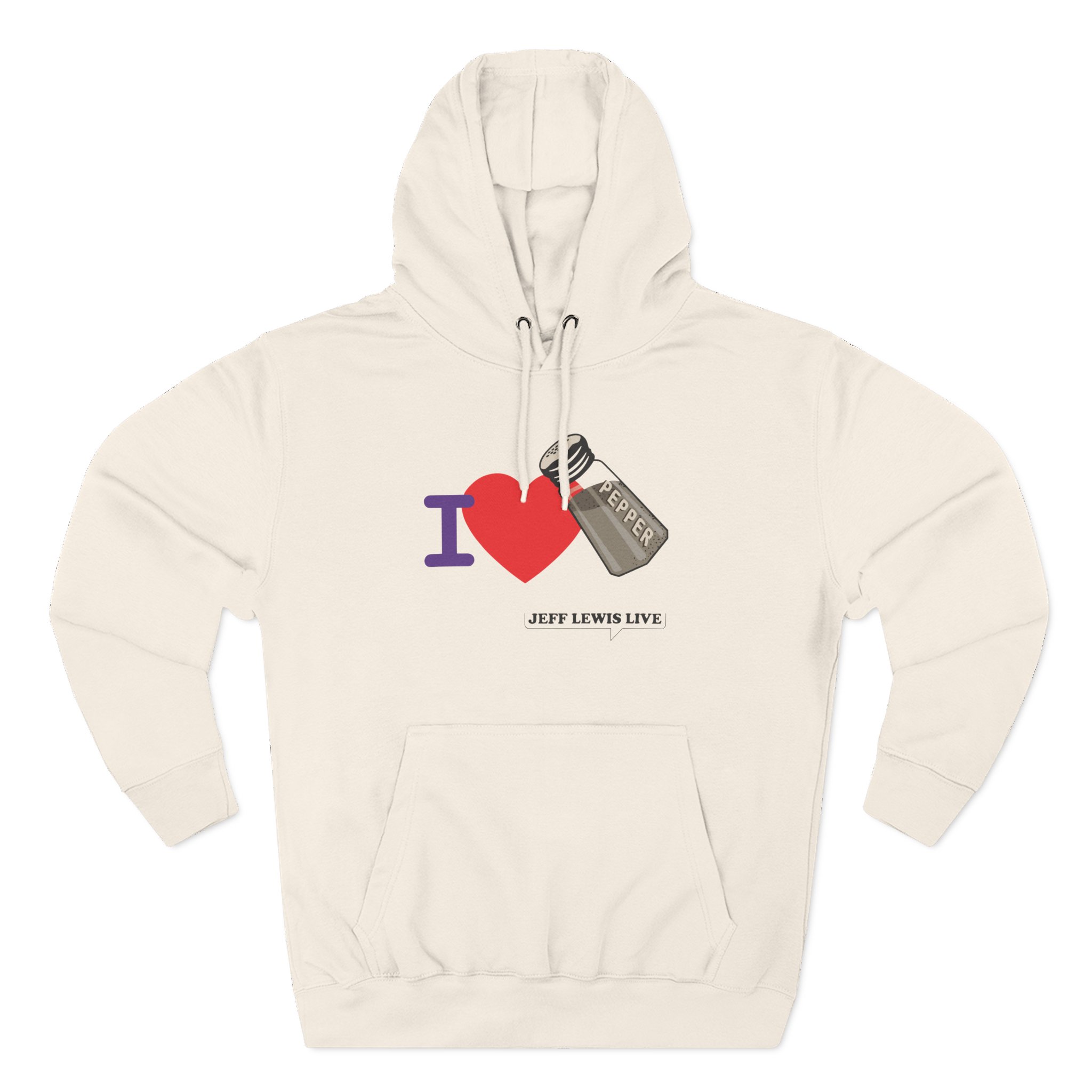 Jeff Lewis I Love Pepper Three-Panel Fleece Hoodie