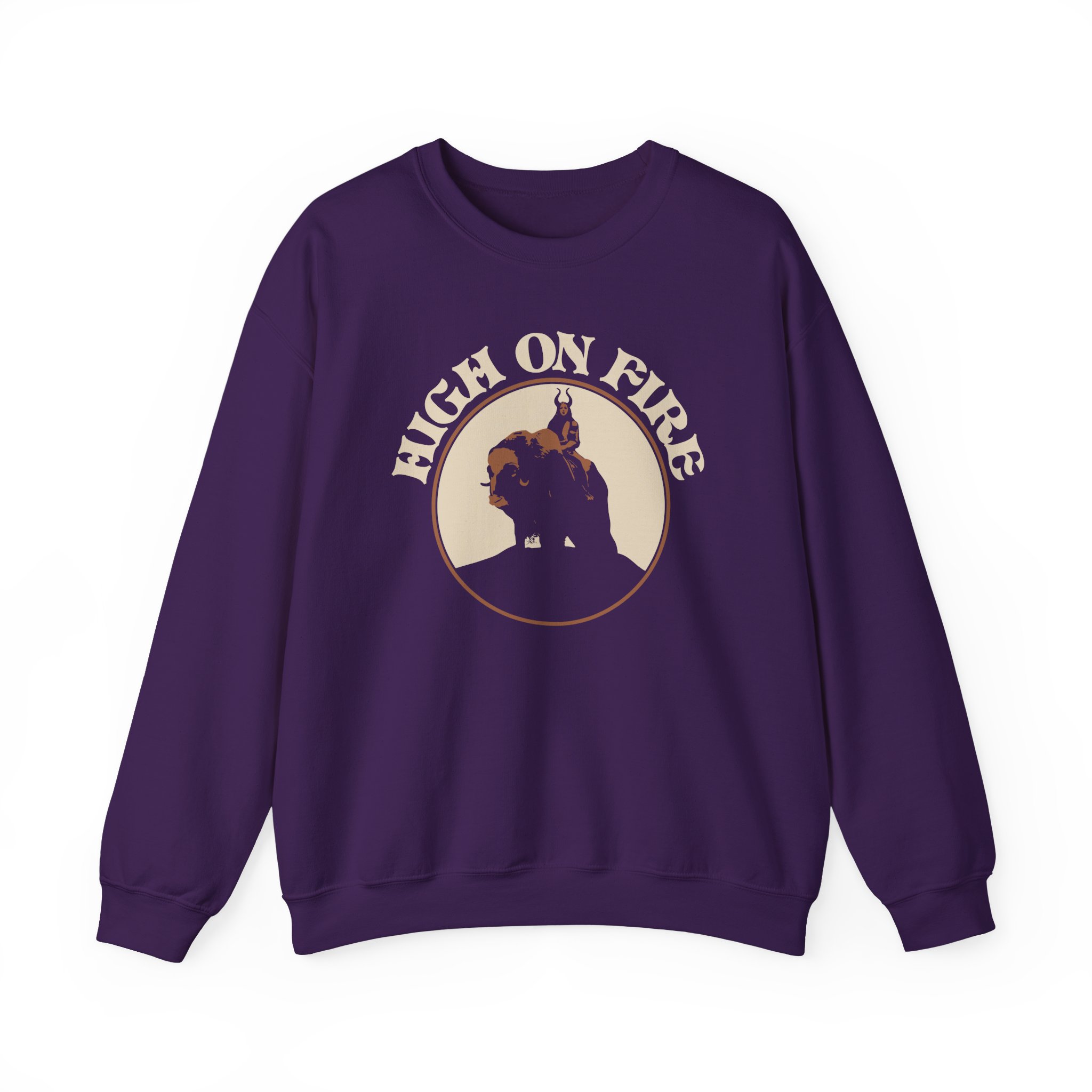High on Fire Musk Ox Rider Unisex Heavy Blendâ„¢ Crewneck Sweatshirt