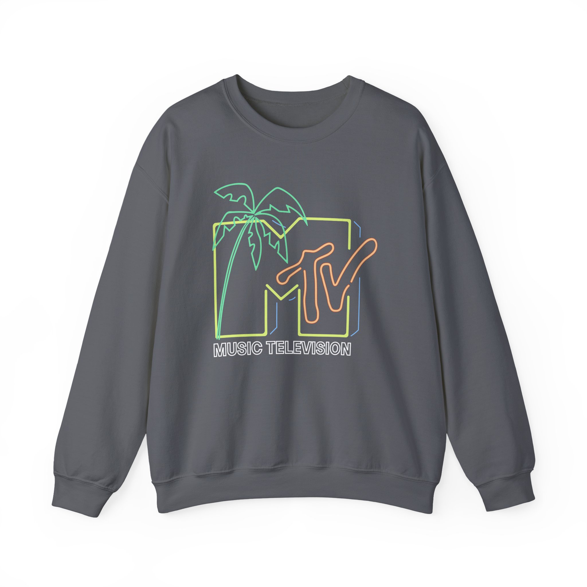 David Dobrik  Mtv Neon Light Logo Unisex Heavy Blendâ„¢ Crewneck Sweatshirt