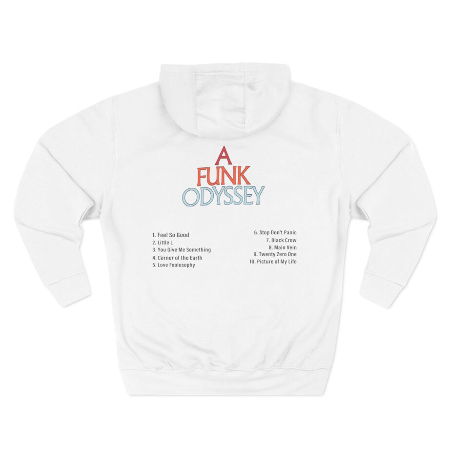 J Funk Odyssey Tracklist Three-Panel Fleece Hoodie