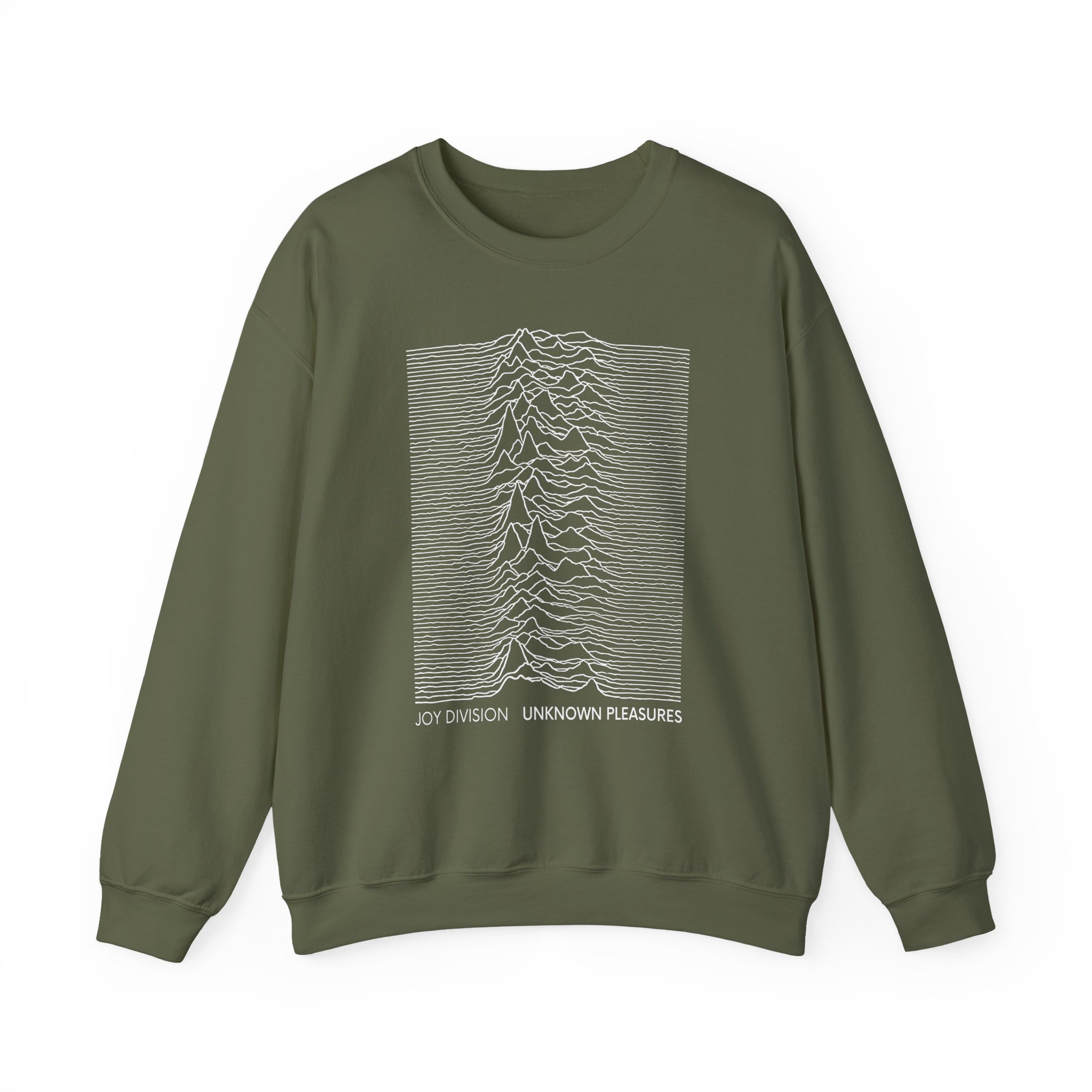 Joy Division Unknown Pleasures Text Unisex Heavy Blendâ„¢ Crewneck Sweatshirt