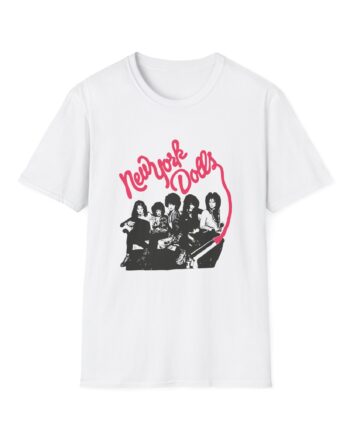 New York Dolls Lipstick Logo Unisex Softstyle T-Shirt