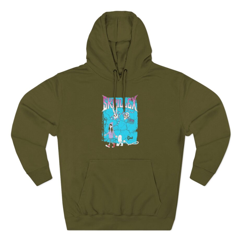 Skrillex Gost Album Cover Three-Panel Fleece Hoodie