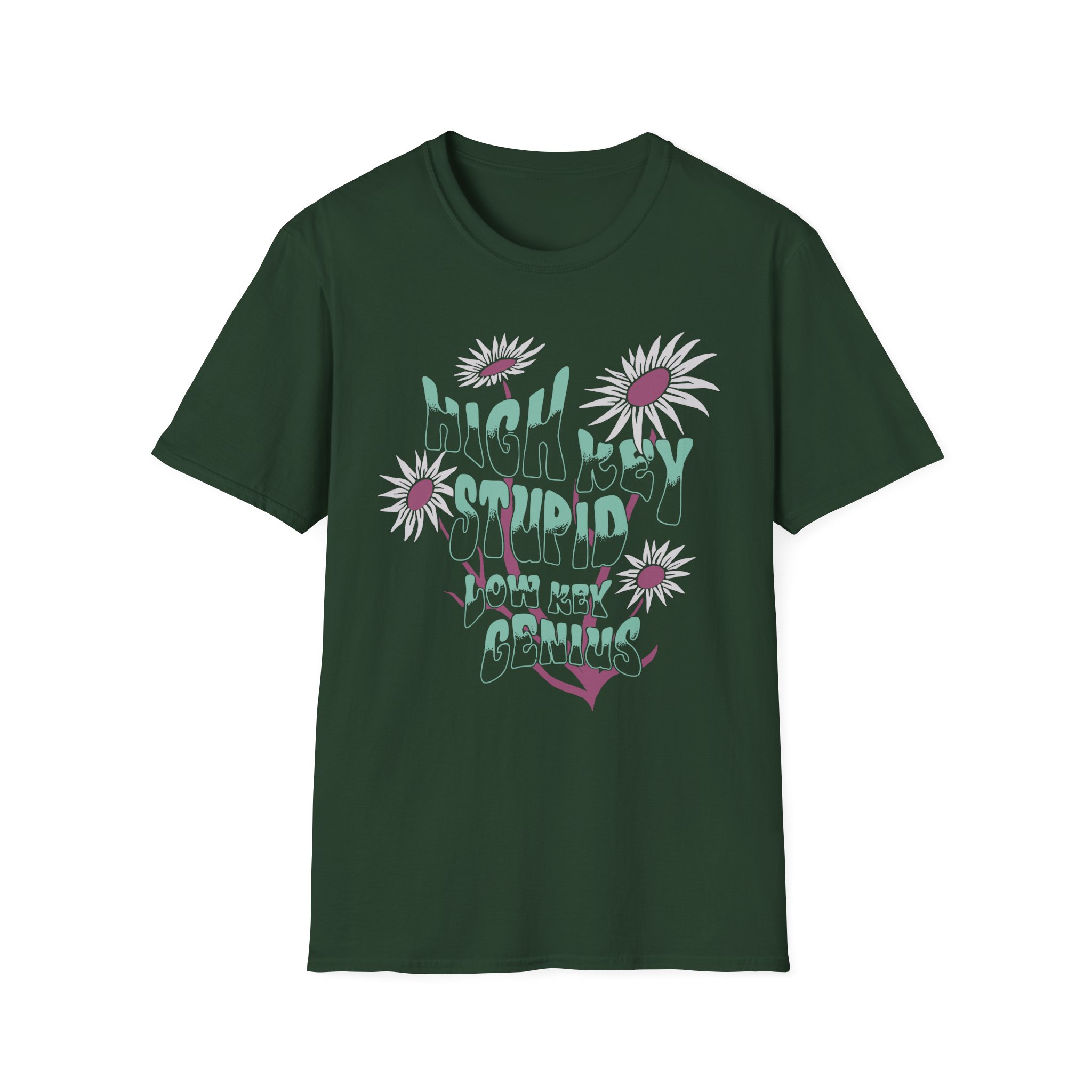 Kallmekris High Key Stupid Low Key Genius Unisex Softstyle T-Shirt