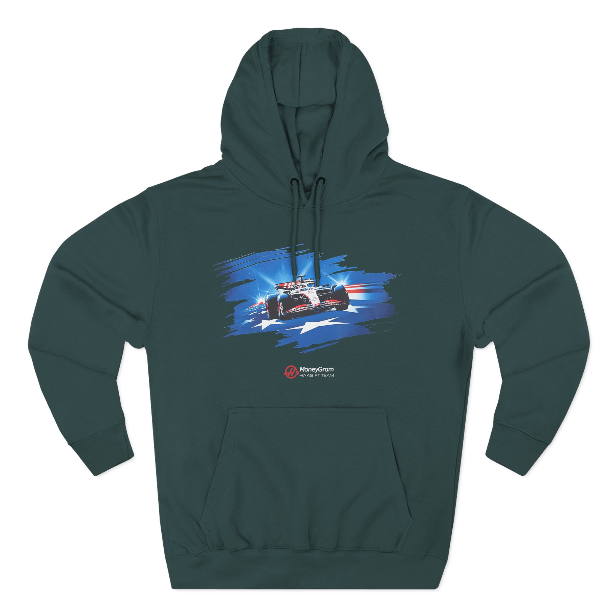 Haas F1 Usa Three-Panel Fleece Hoodie