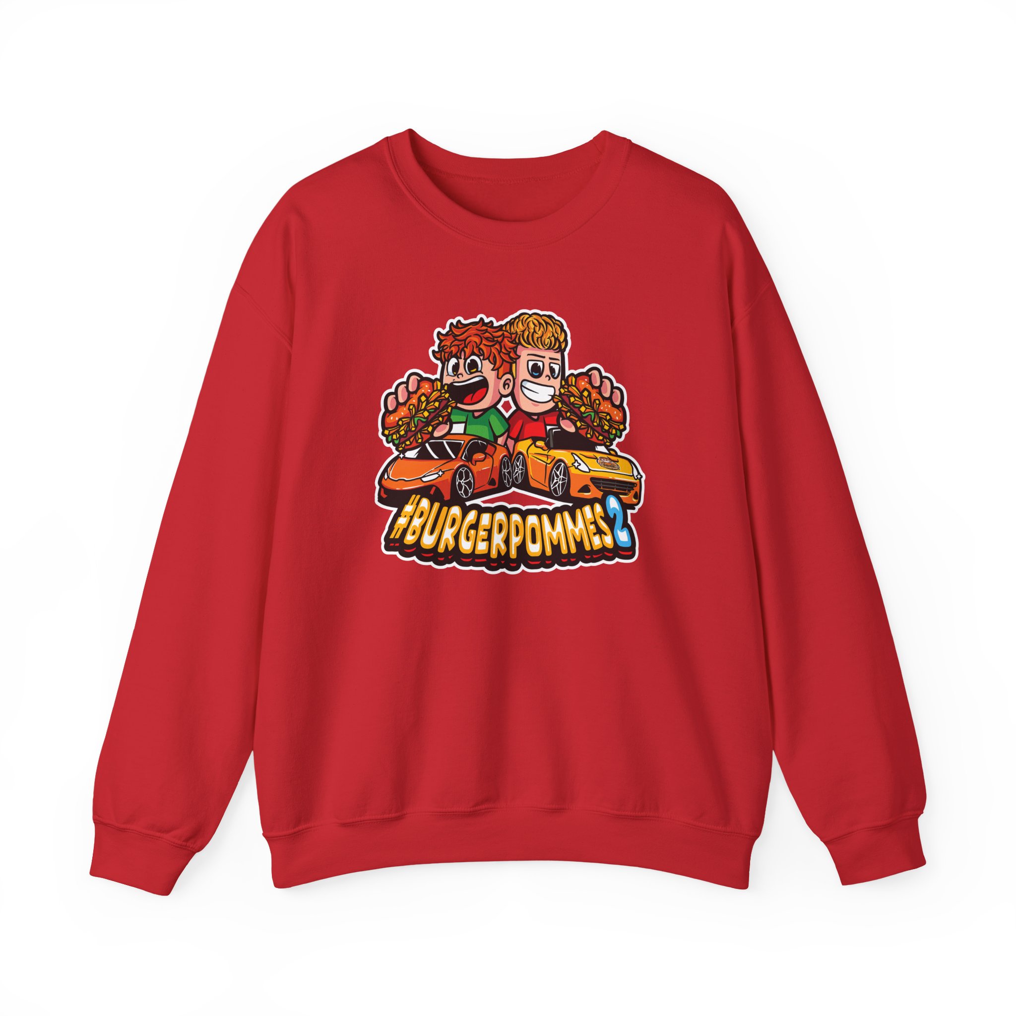 Burger Pommes Unisex Heavy Blendâ„¢ Crewneck Sweatshirt