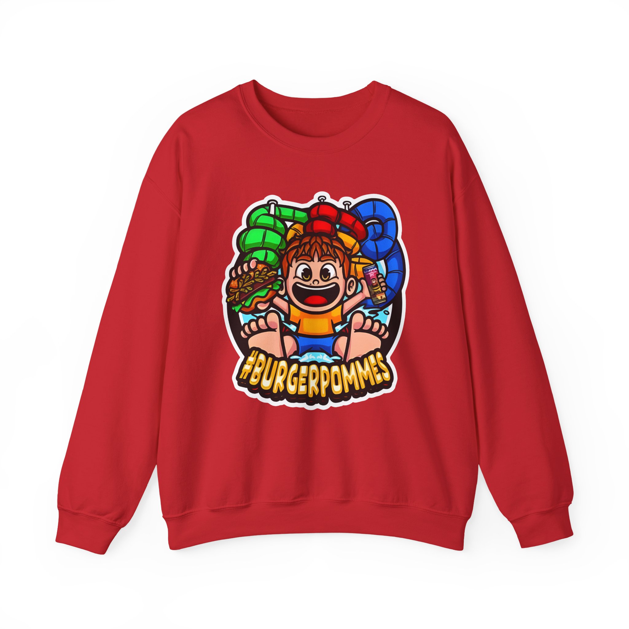 Burger Pommes Unisex Heavy Blendâ„¢ Crewneck Sweatshirt